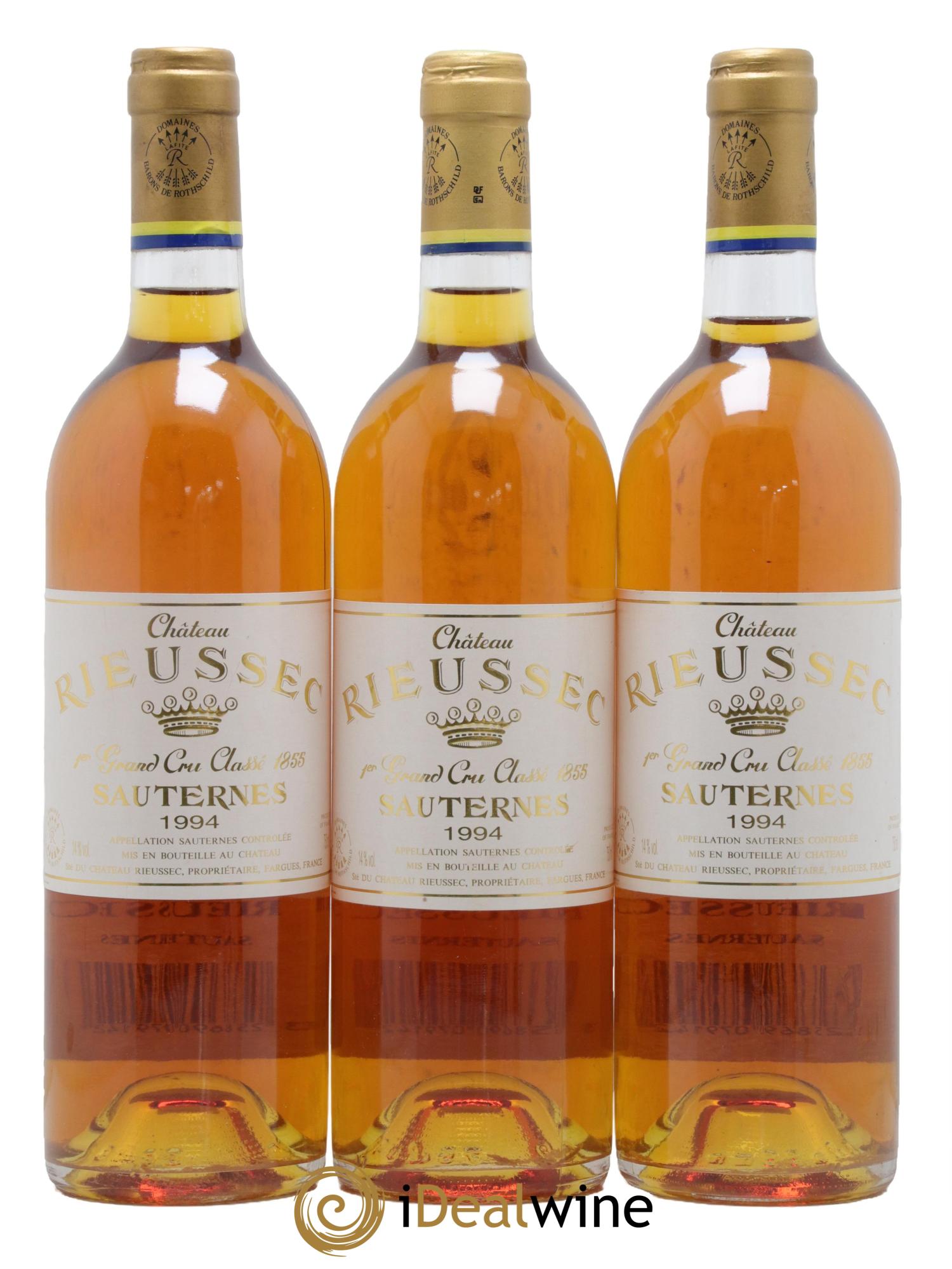 Château Rieussec 1er Grand Cru Classé 1994 - Lot de 3 bouteilles - 0