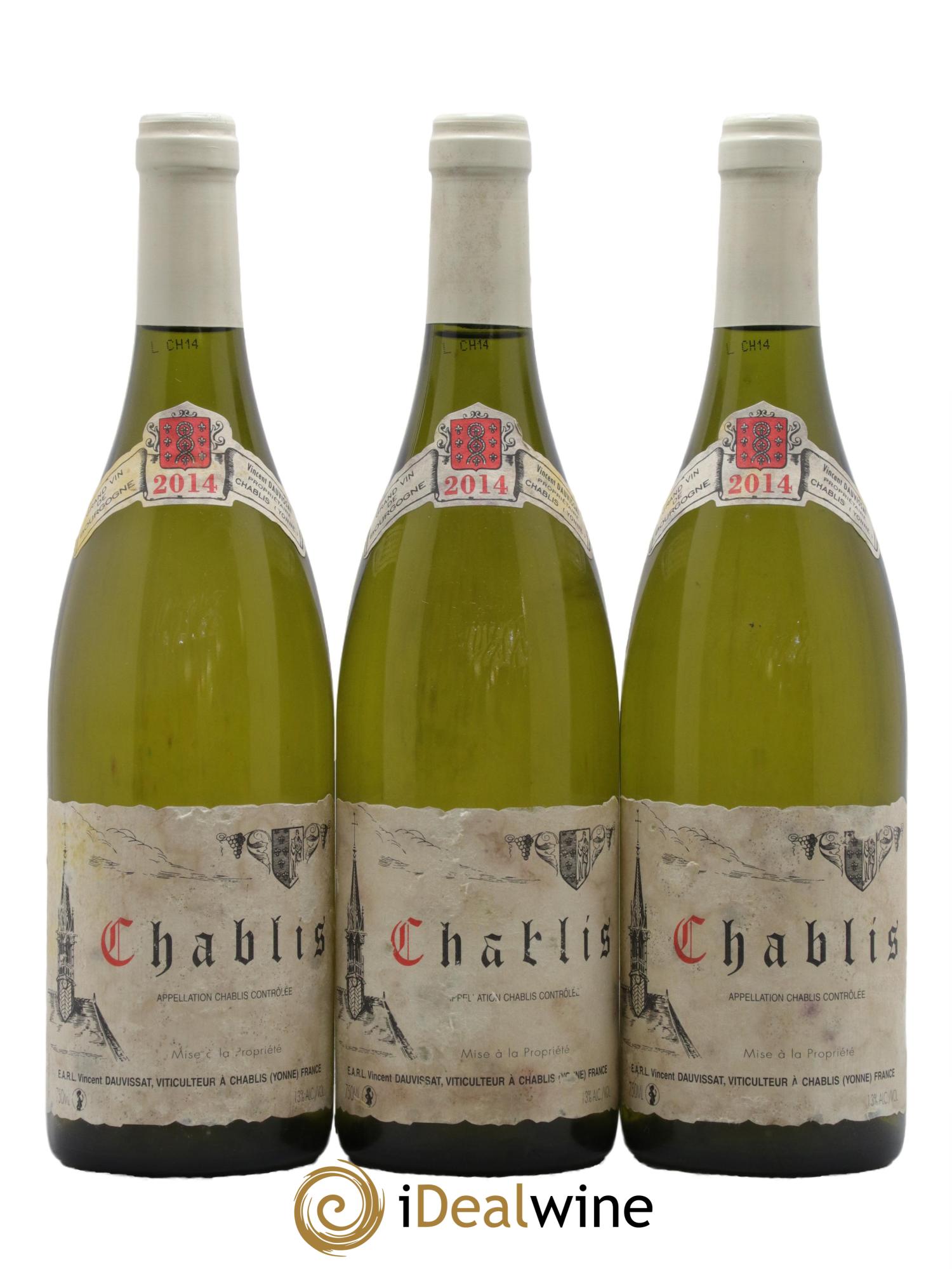 Chablis Vincent Dauvissat (Domaine) 2014 - Lotto di 3 bottiglie - 0