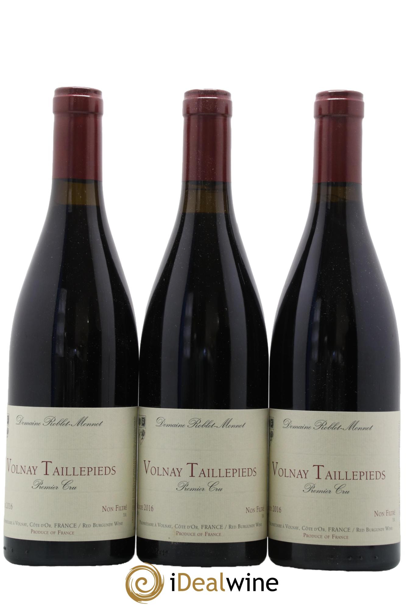 Volnay 1er Cru Taillepieds Roblet-Monnot (Domaine) 2016 - Lot of 3 bottles - 0