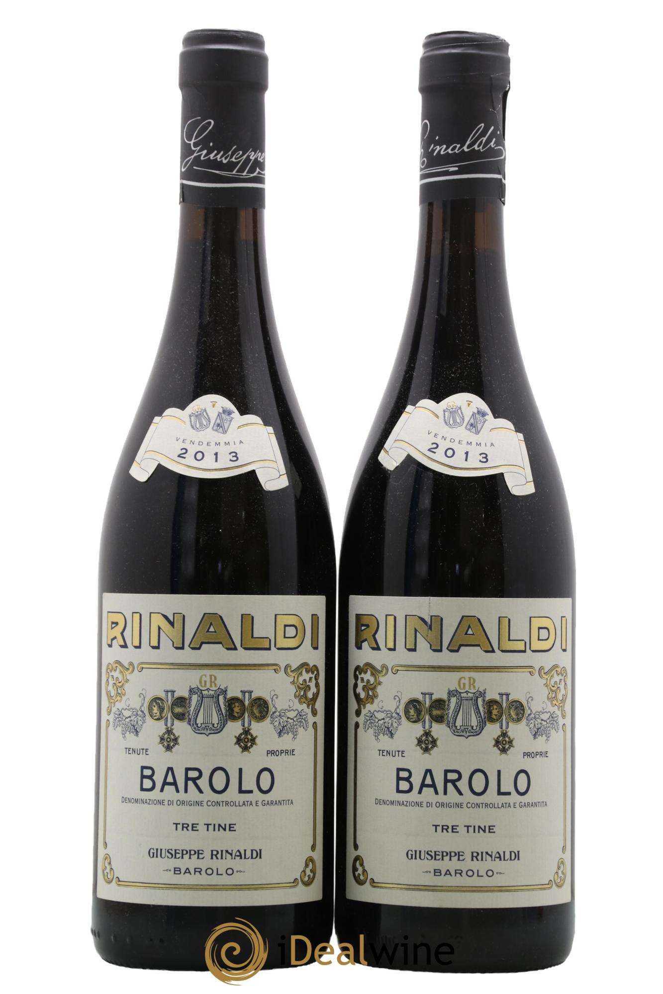 Barolo DOCG Tre Tine Giuseppe Rinaldi 2013 - Lot de 2 bouteilles - 0