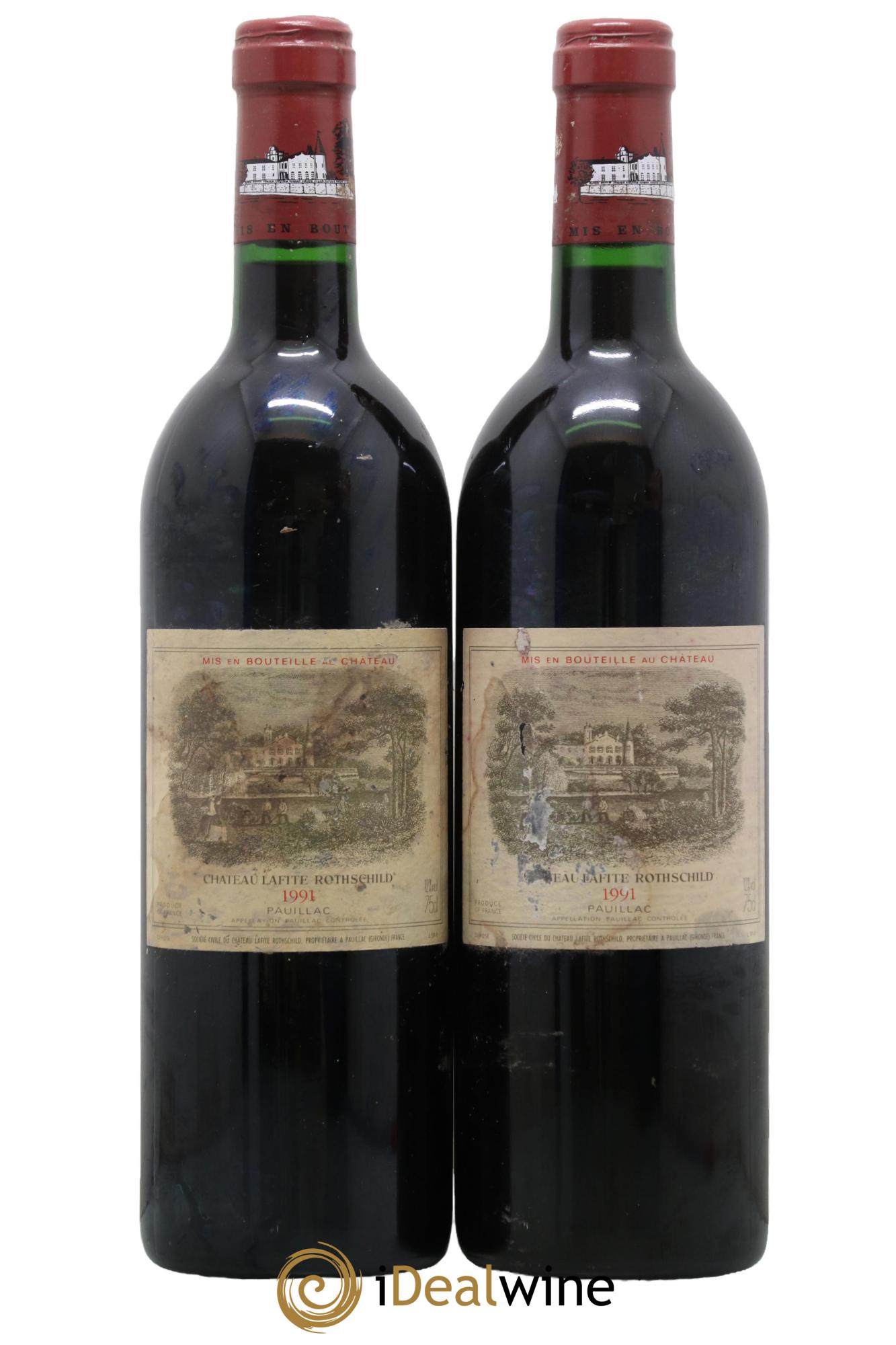 Château Lafite Rothschild 1er Grand Cru Classé 1991 - Lot of 2 bottles - 0