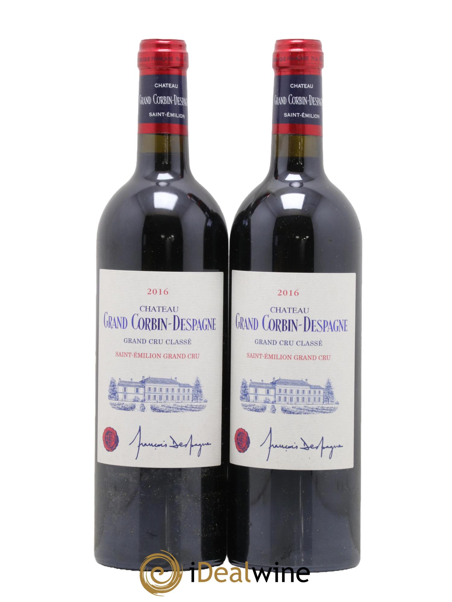 Château Grand Corbin Despagne Grand Cru Classé 2016 - Posten von 2 Flaschen - 0