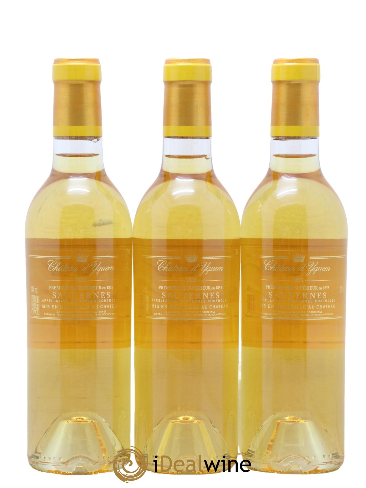 Château d' Yquem 1er Cru Classé Supérieur 2021 - Lot de 3 demi bouteilles - 1