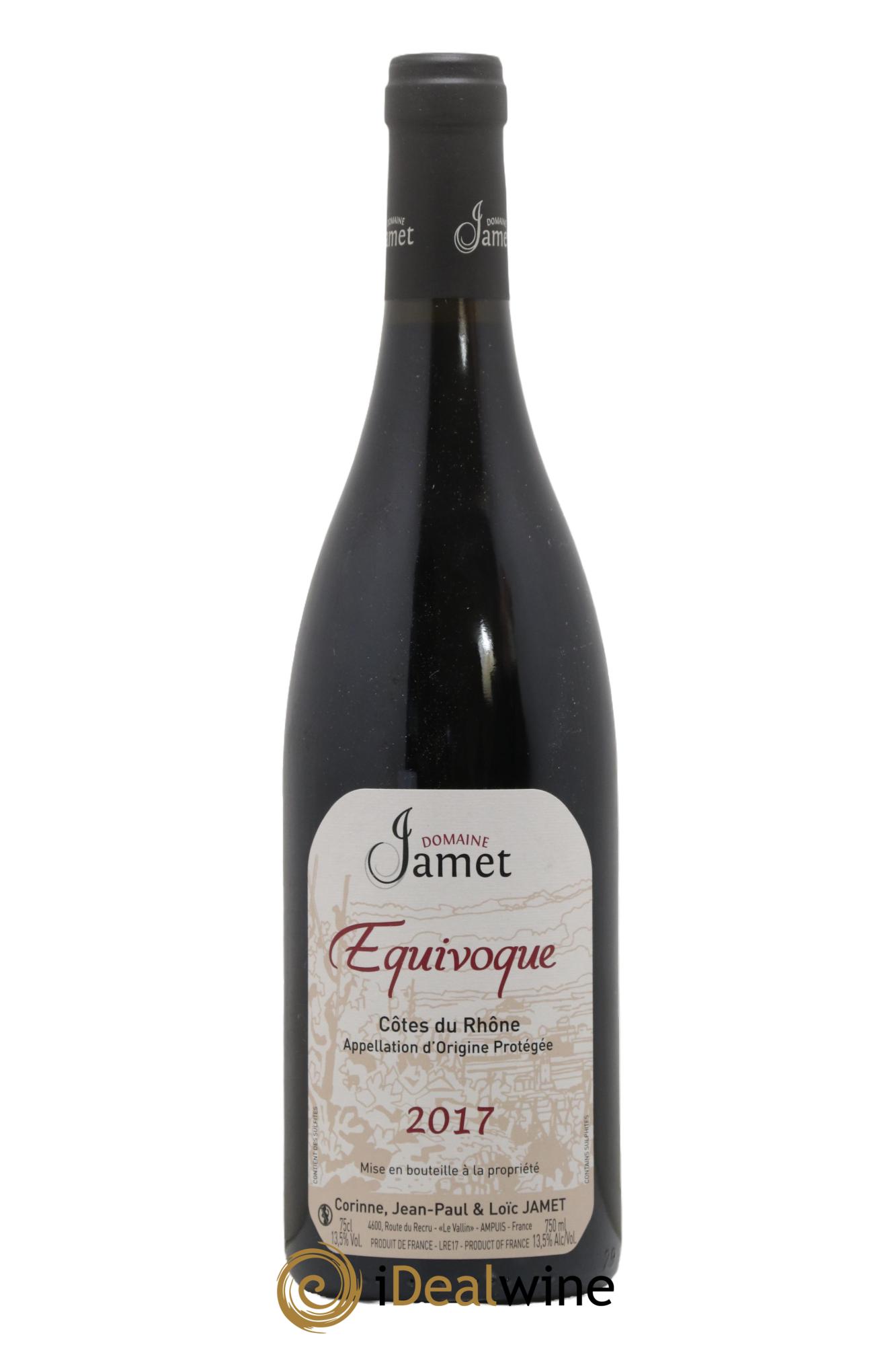 Côtes du Rhône Equivoque Jamet (Domaine) 2017 - Lot of 1 bottle - 0