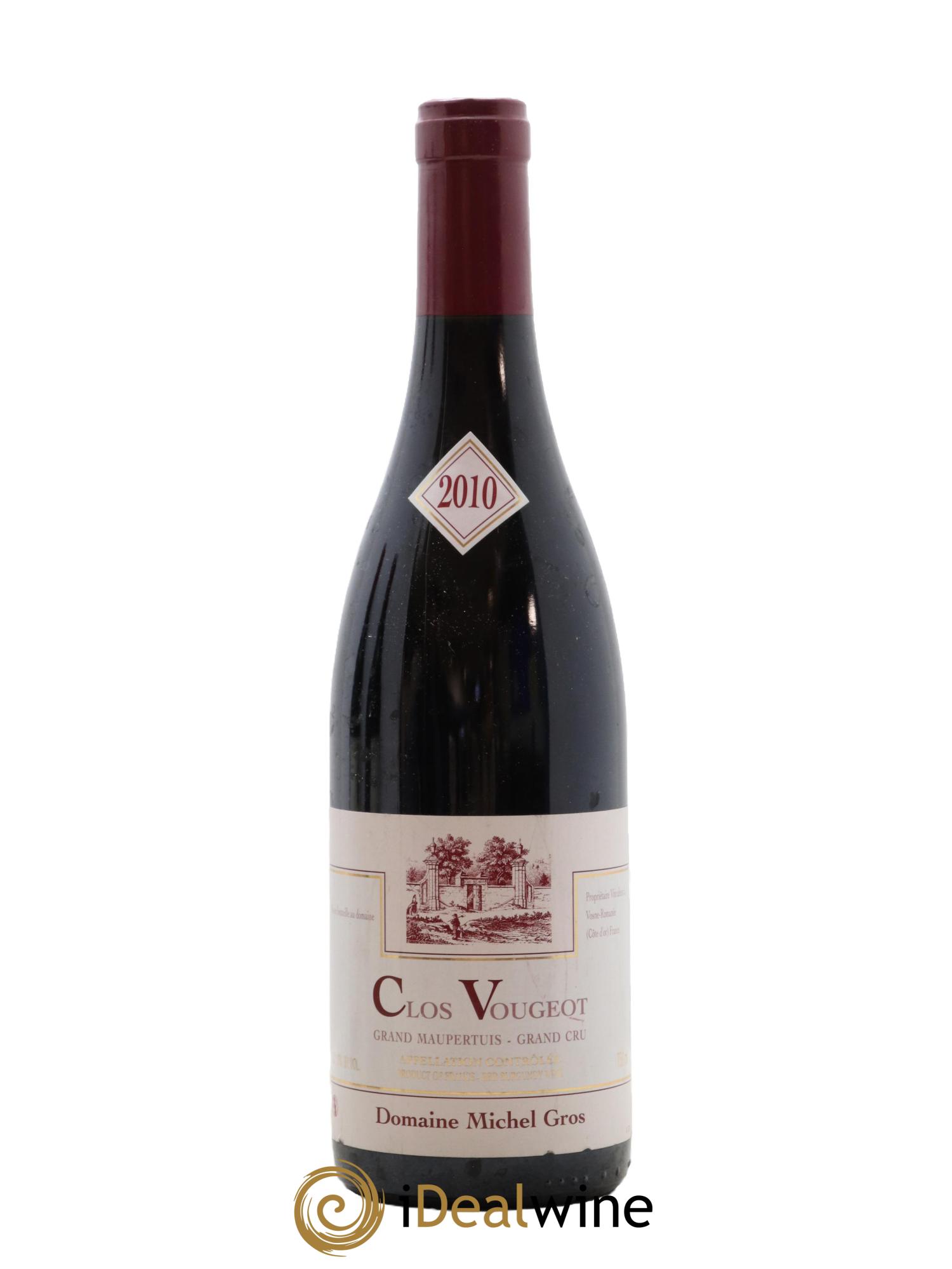 Clos de Vougeot Grand Cru Grand Maupertuis Michel Gros 2010 - Lot de 1 bouteille - 0