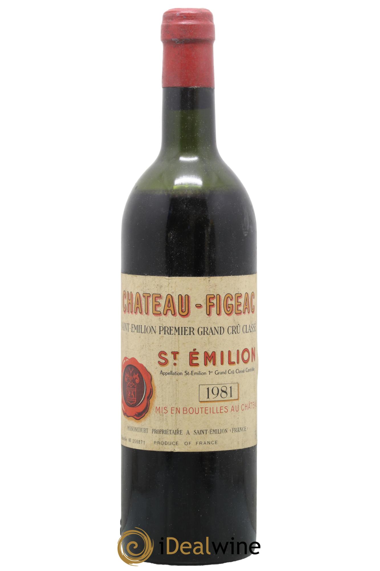 Château Figeac 1er Grand Cru Classé A  1981 - Lot de 1 bouteille - 0