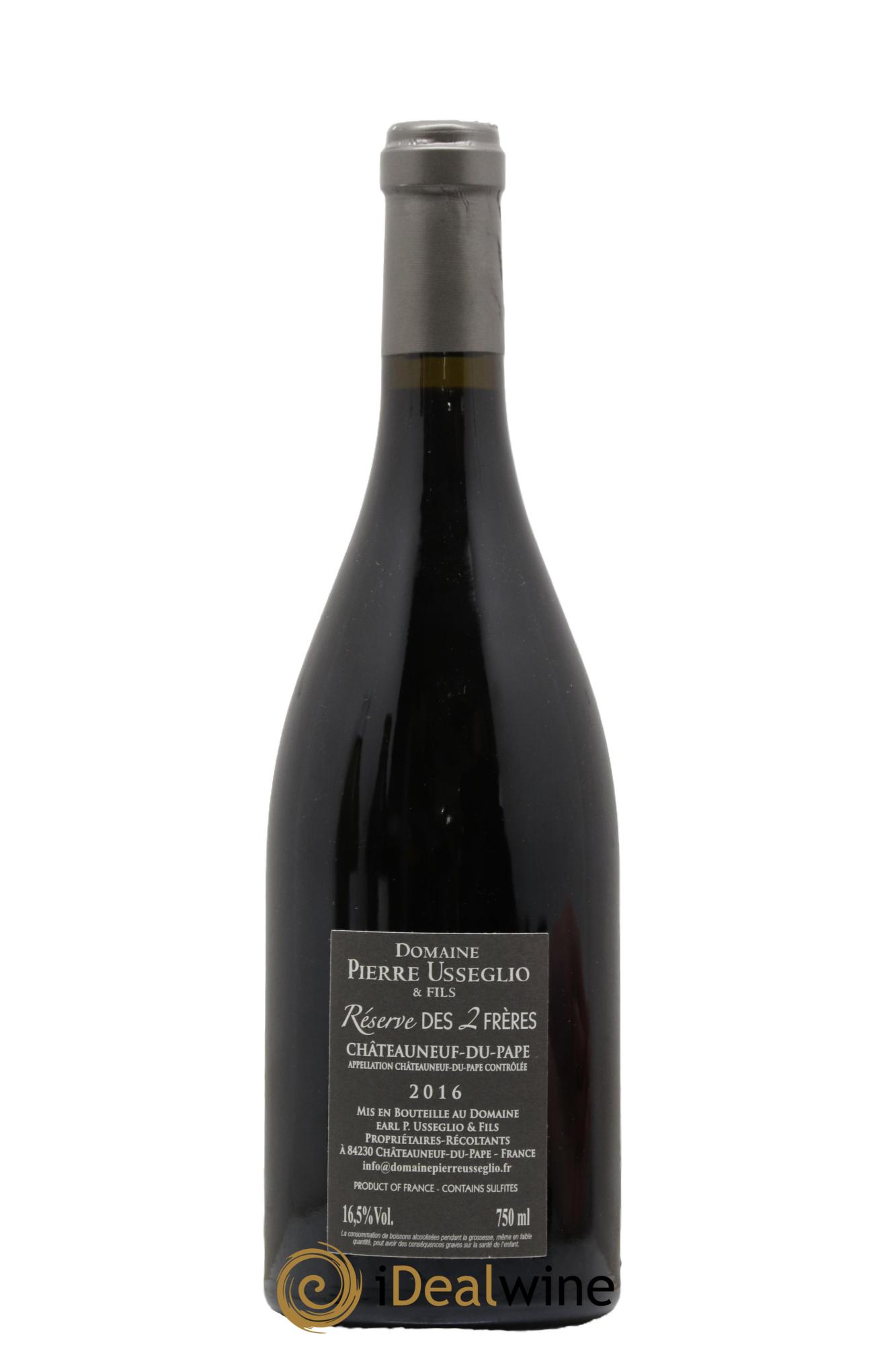 Châteauneuf-du-Pape Réserve des 2 frères Pierre Usseglio & Fils 2016 - Lot of 1 bottle - 1