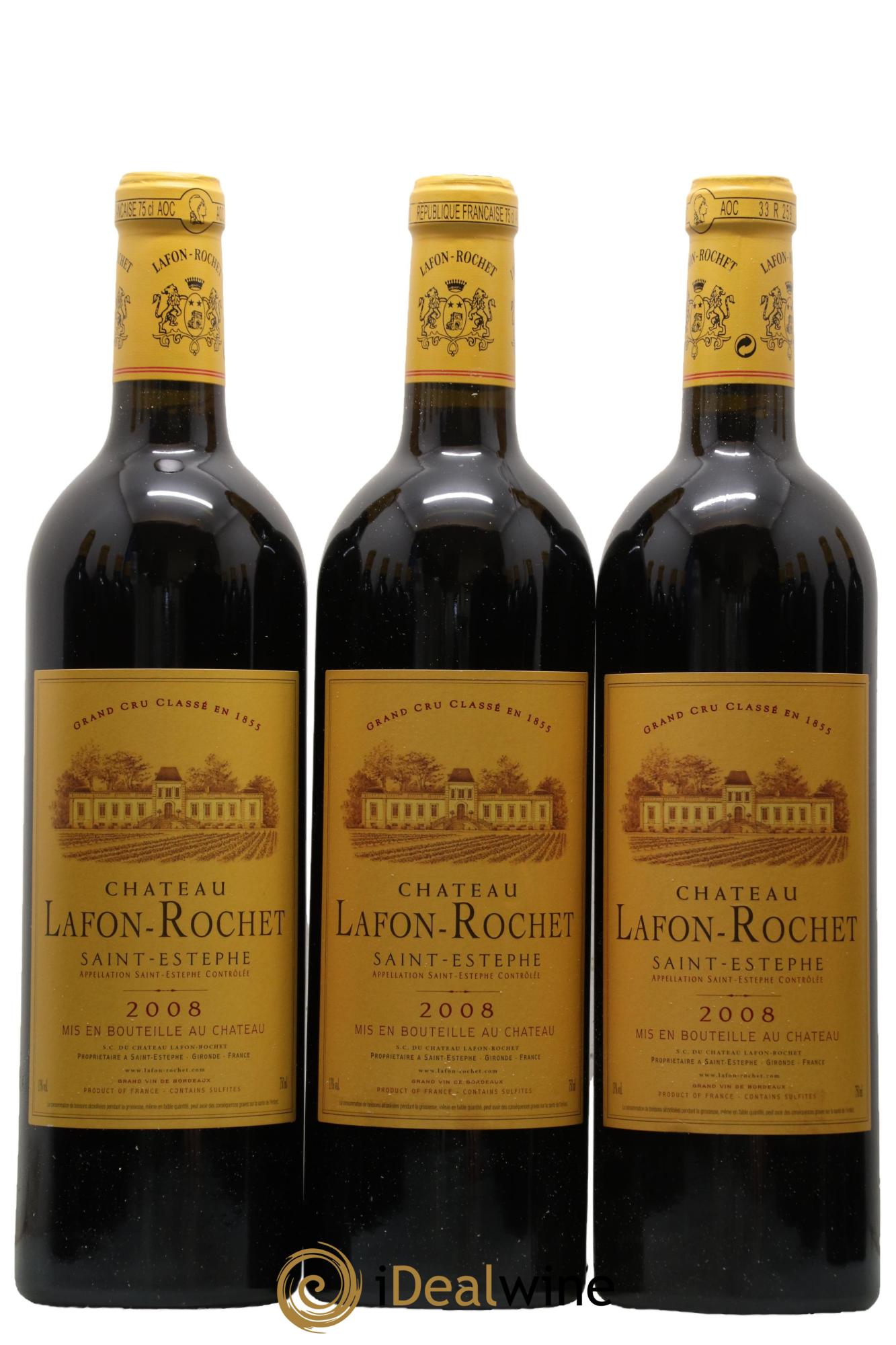 Château Lafon Rochet 4ème Grand Cru Classé 2008 - Lot de 12 bouteilles - 1