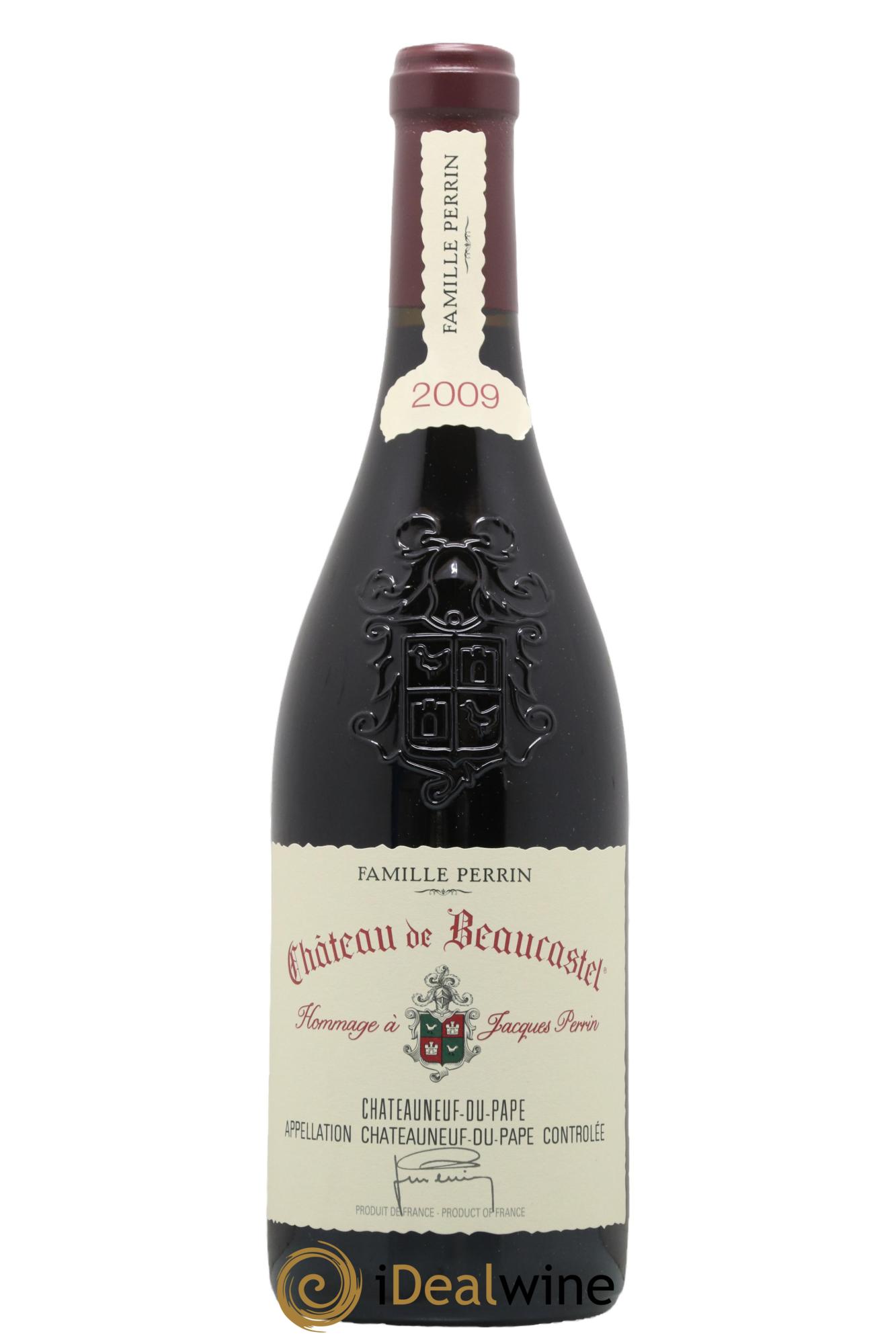 Châteauneuf-du-Pape Château de Château de Beaucastel Hommage à Jacques Perrin Famille Perrin 2009 - Lot de 1 bouteille - 0