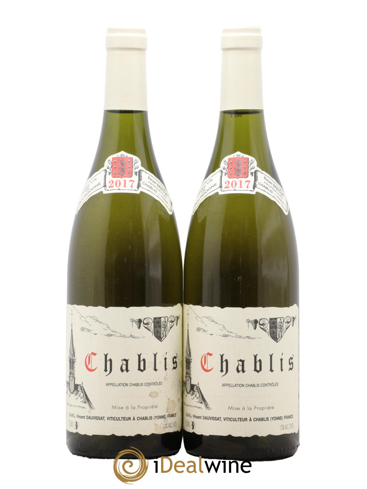 Chablis Vincent Dauvissat (Domaine)  2017 - Lotto di 2 bottiglie - 0