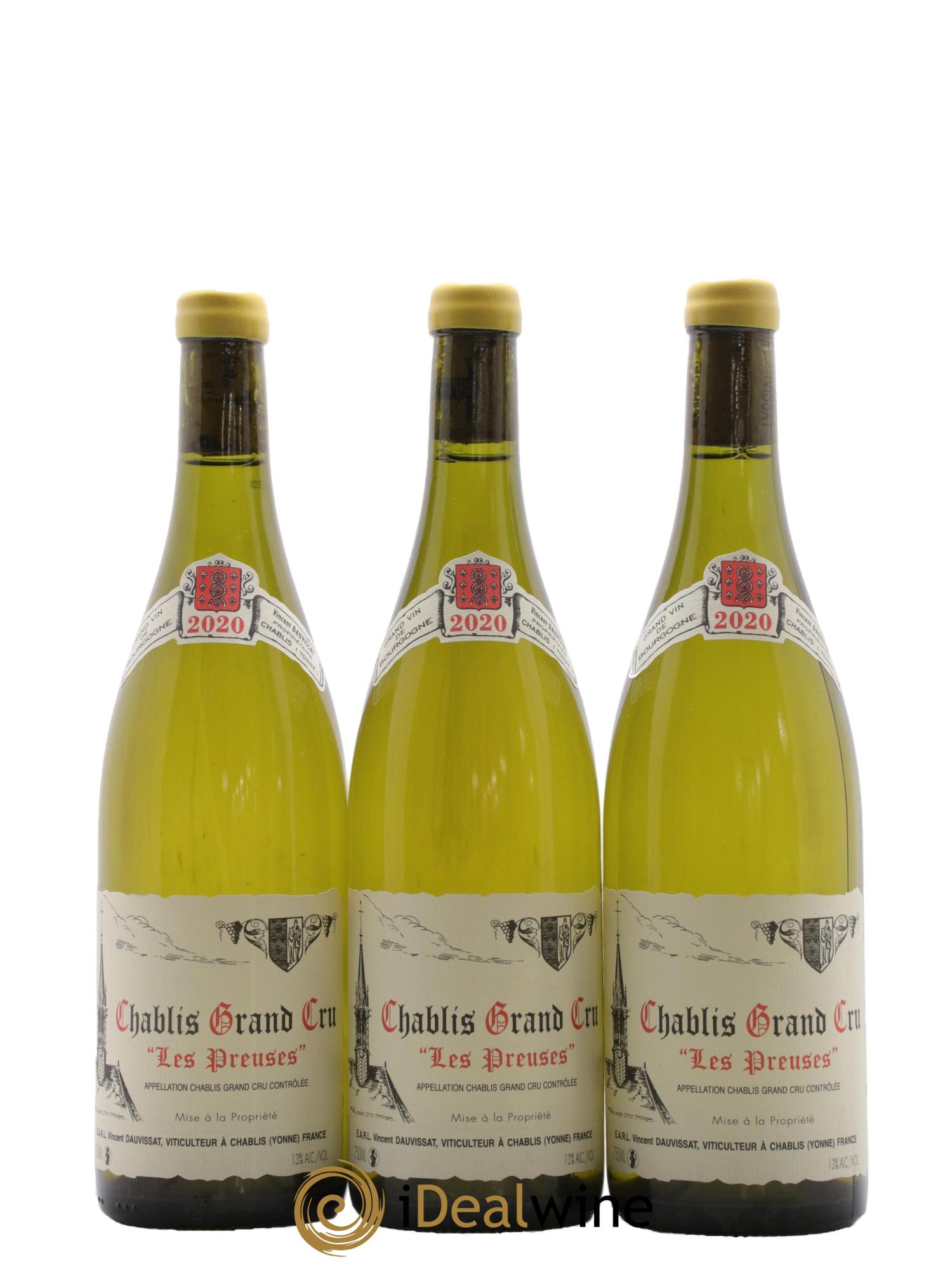 Chablis Grand Cru Les Preuses Vincent Dauvissat (Domaine) 2020 - Posten von 3 Flaschen - 0