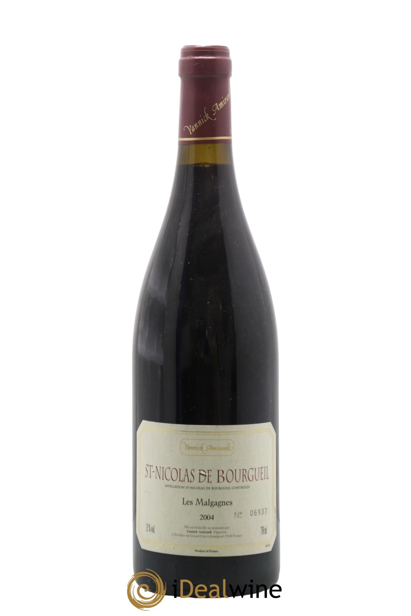 Saint-Nicolas de Bourgueil Les Malgagnes Yannick Amirault (Domaine) 2004 - Lotto di 1 bottiglia - 0