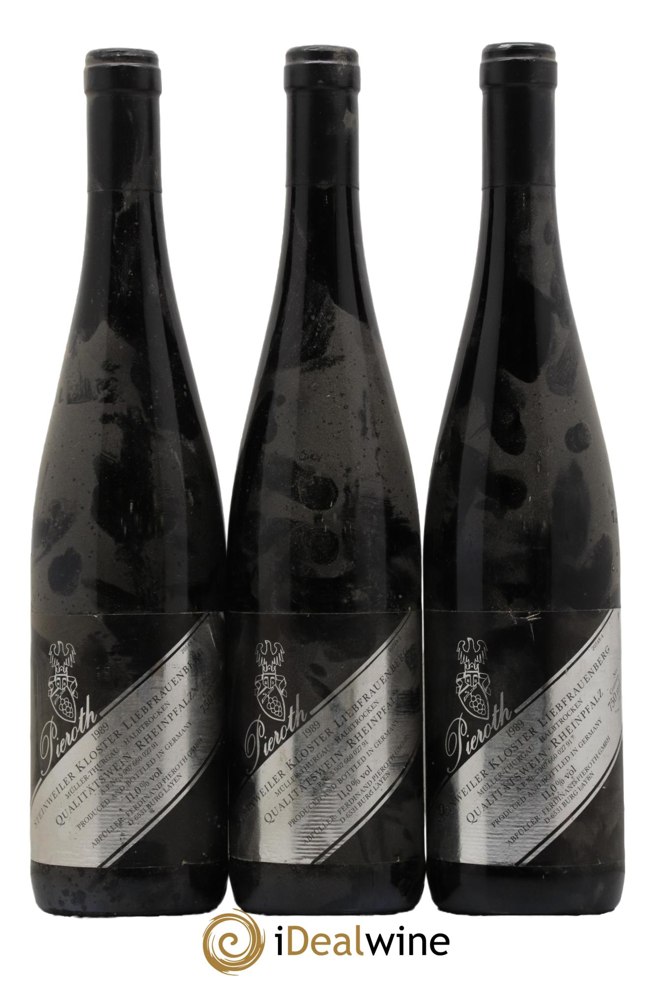 Allemagne Mosel-Saar Steinweiler Kloster Liebfrauenberg Pieroth Qualitaswein Rheinpfalz 1989 - Lot de 3 bouteilles - 0