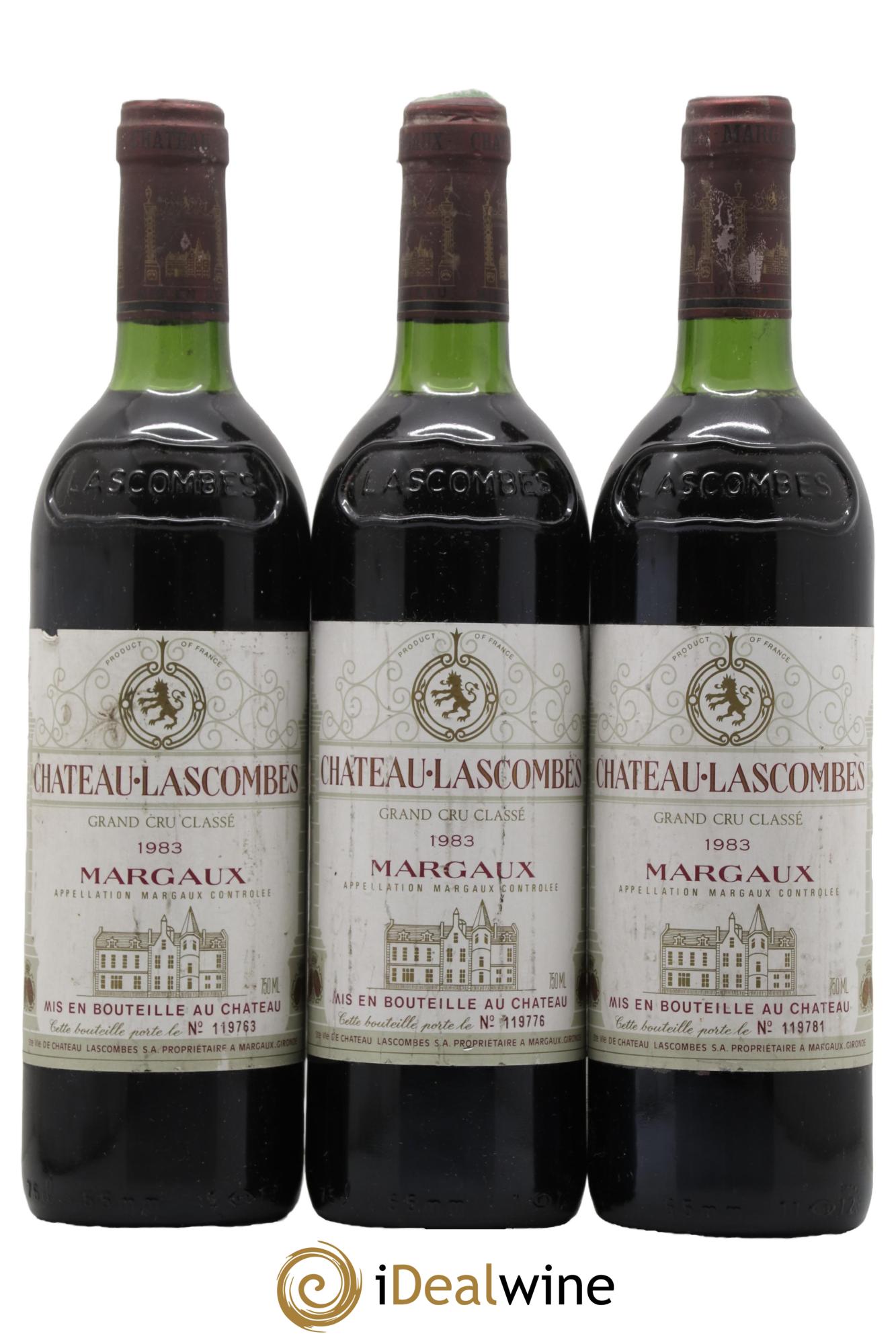 Château Lascombes 2ème Grand Cru Classé 1983 - Lot of 3 bottles - 0