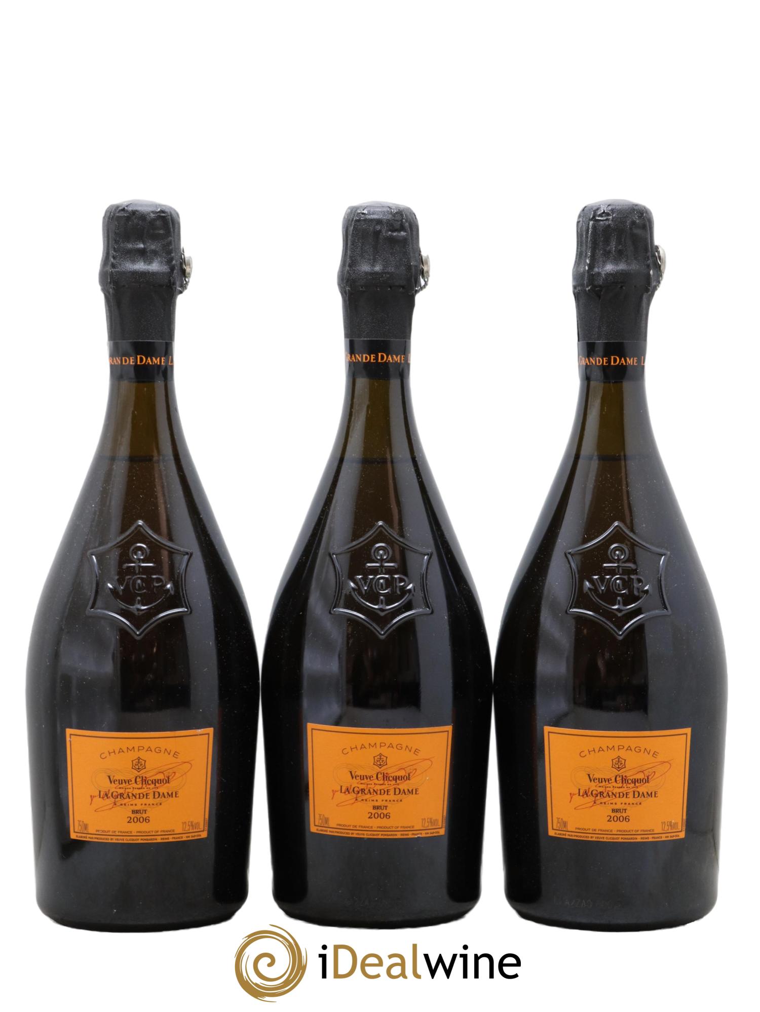 La Grande Dame Veuve Clicquot Ponsardin  2006 - Lot of 3 bottles - 0