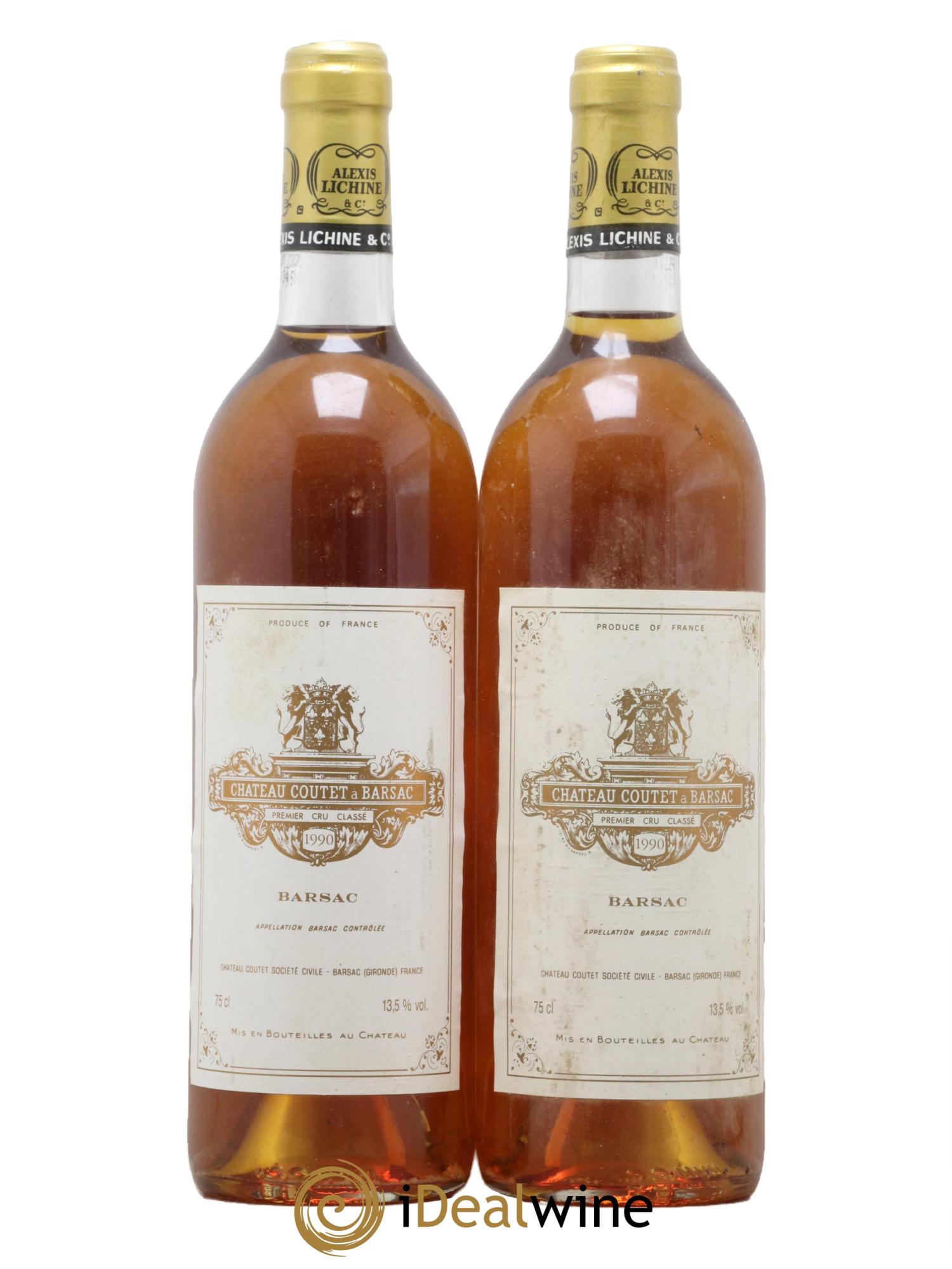 Château Coutet 1er Grand Cru Classé 1990 - Lotto di 2 bottiglie - 0