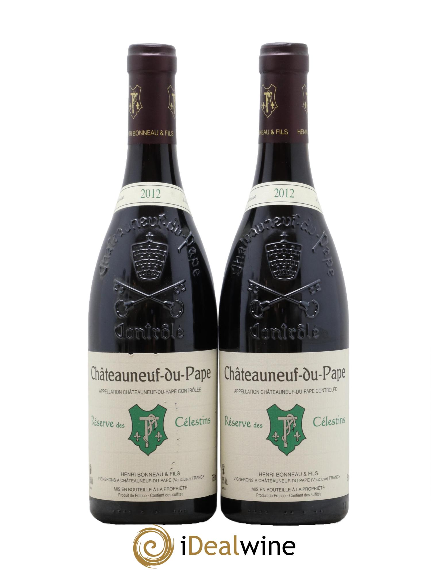 Châteauneuf-du-Pape Réserve des Célestins Henri Bonneau & Fils 2012 - Lotto di 2 bottiglie - 0