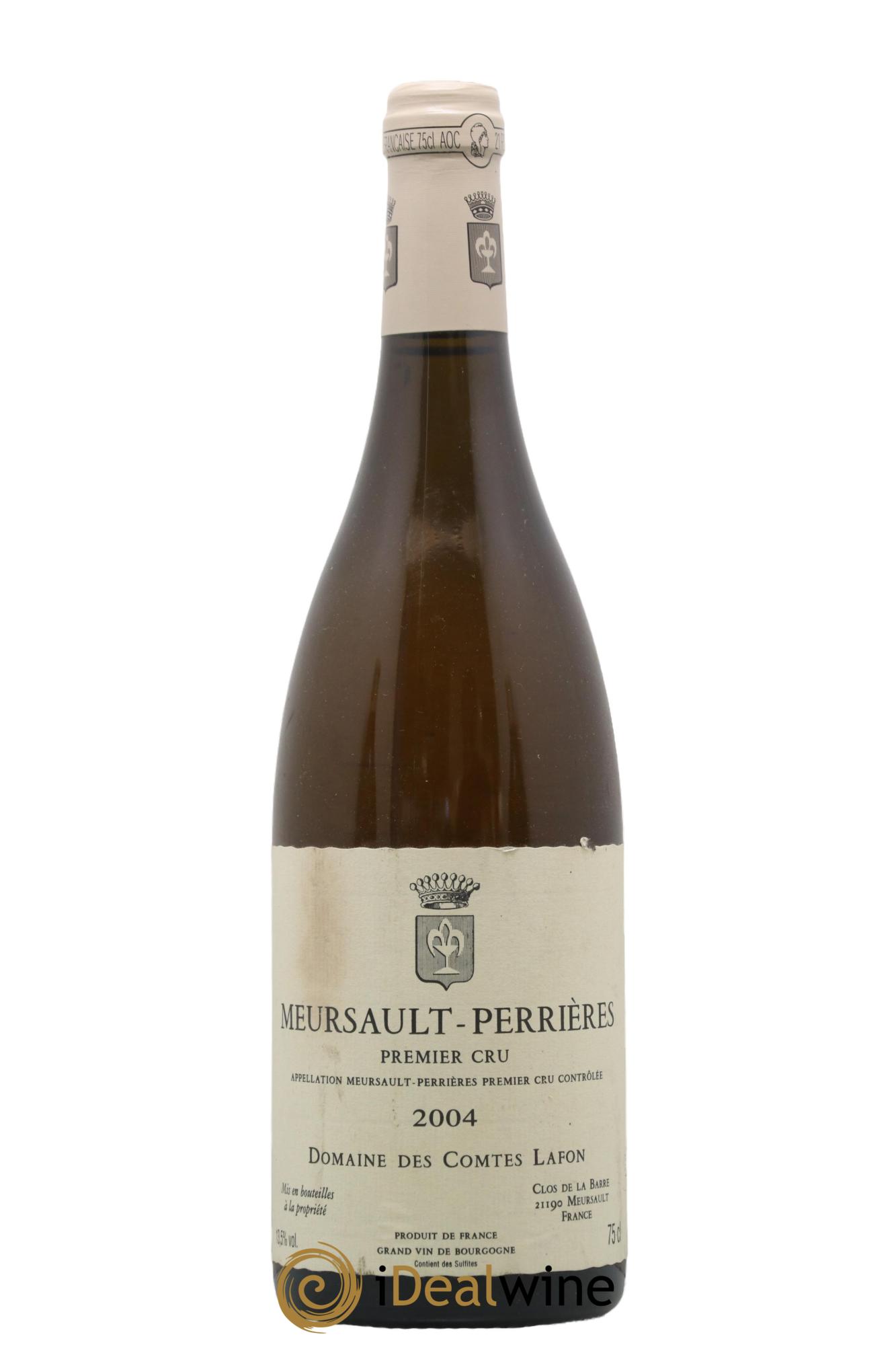 Meursault 1er Cru Perrières Comtes Lafon (Domaine des) 2004 - Posten von 1 Flasche - 0