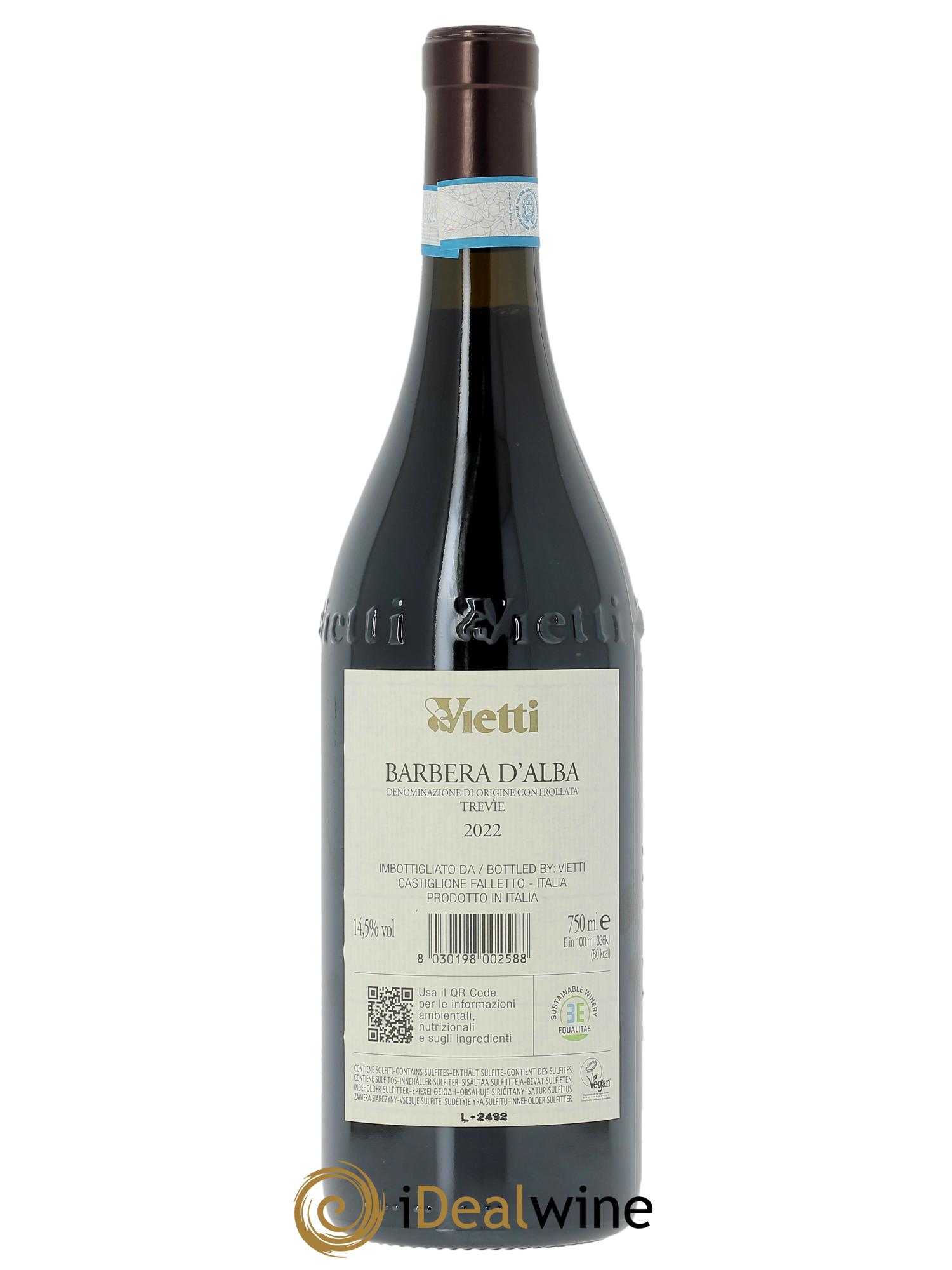 Barbera d'Alba DOC Tre Vigne Vietti   2022 - Lotto di 1 bottiglia - 1