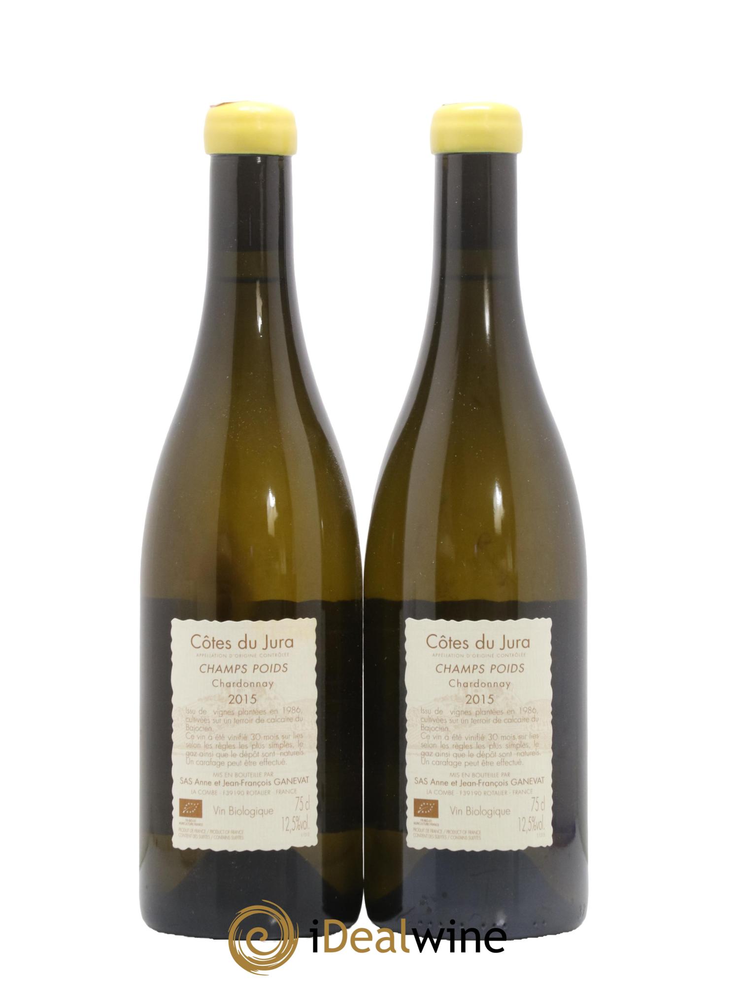 Côtes du Jura Champs Poids Anne et Jean François Ganevat 2015 - Lot of 2 bottles - 1