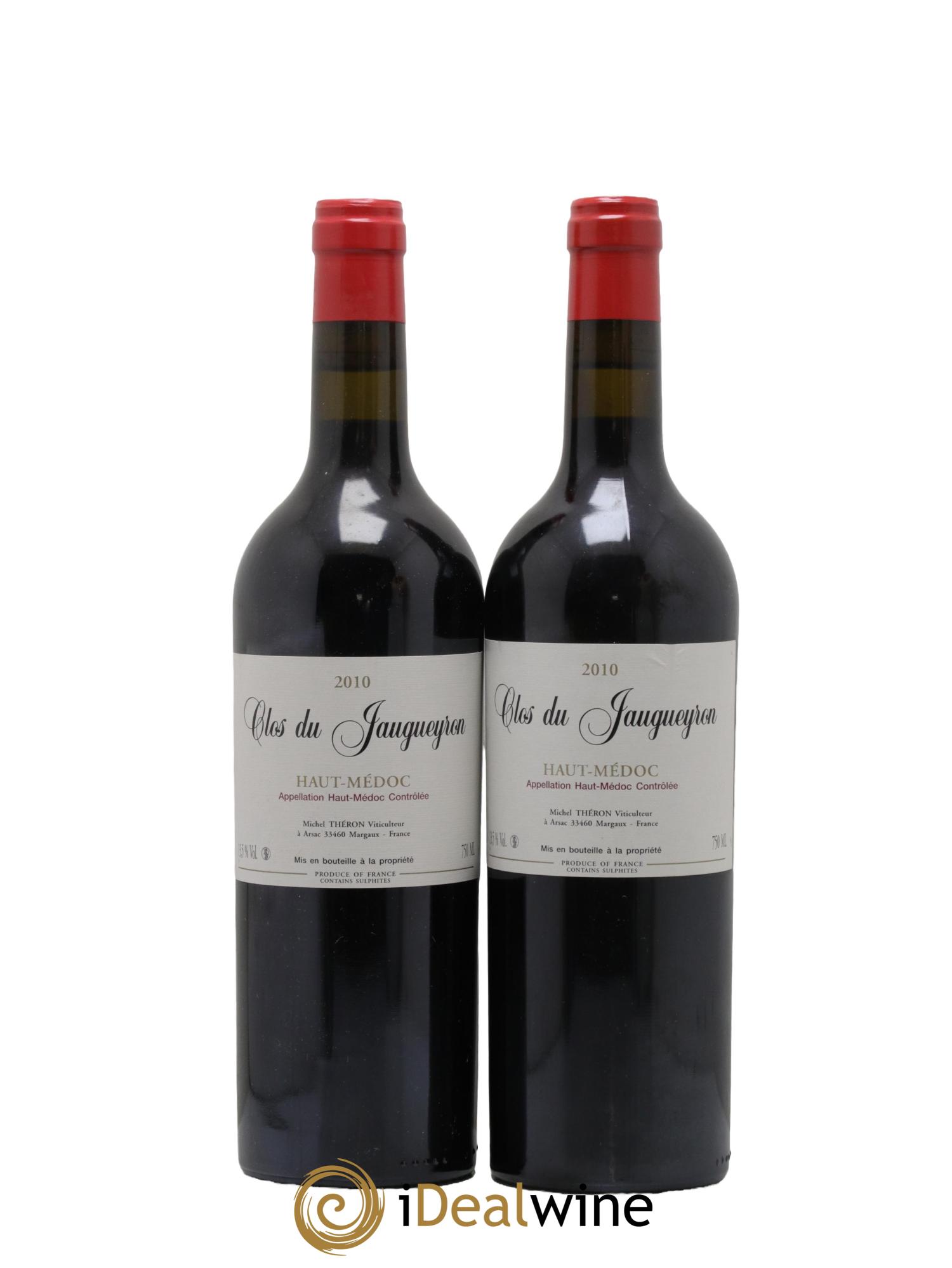 Clos du Jaugueyron 2010 - Lot of 2 bottles - 0