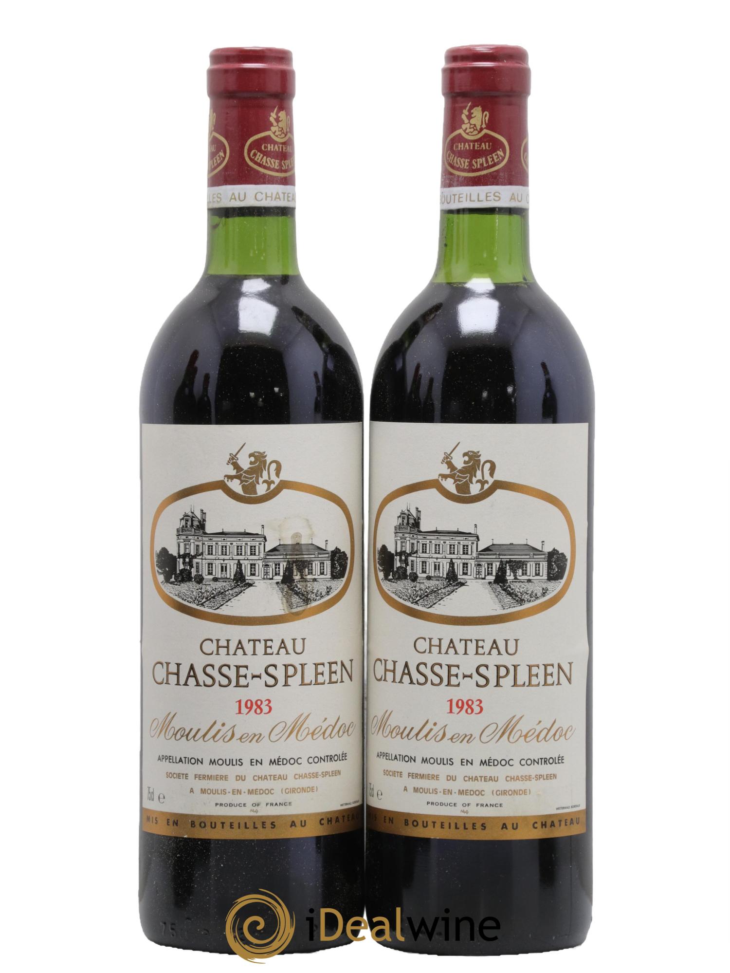 Château Chasse Spleen 1983 - Lot de 2 bouteilles - 0