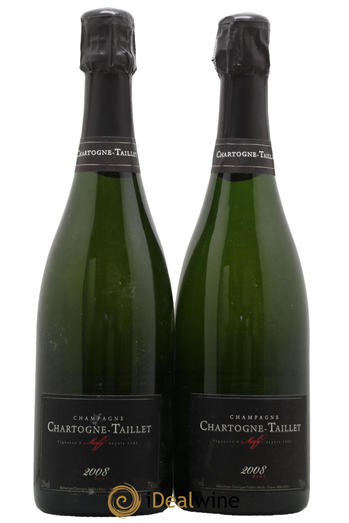 Champagne Chartogne-Taillet 2008 - Lot of 2 bottles - 0