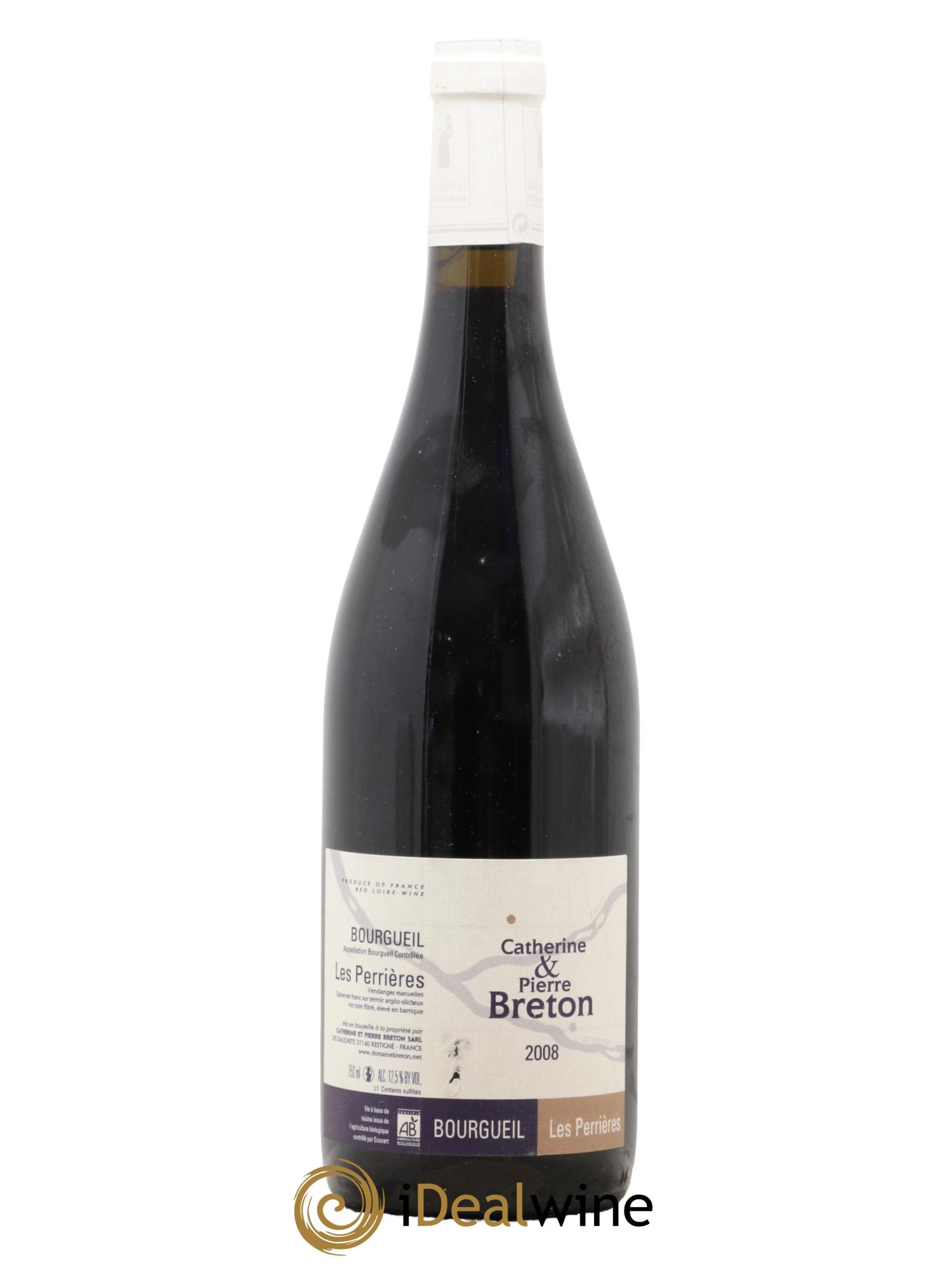 Bourgueil Les Perrières Catherine et Pierre Breton  2008 - Lot de 1 bouteille - 0