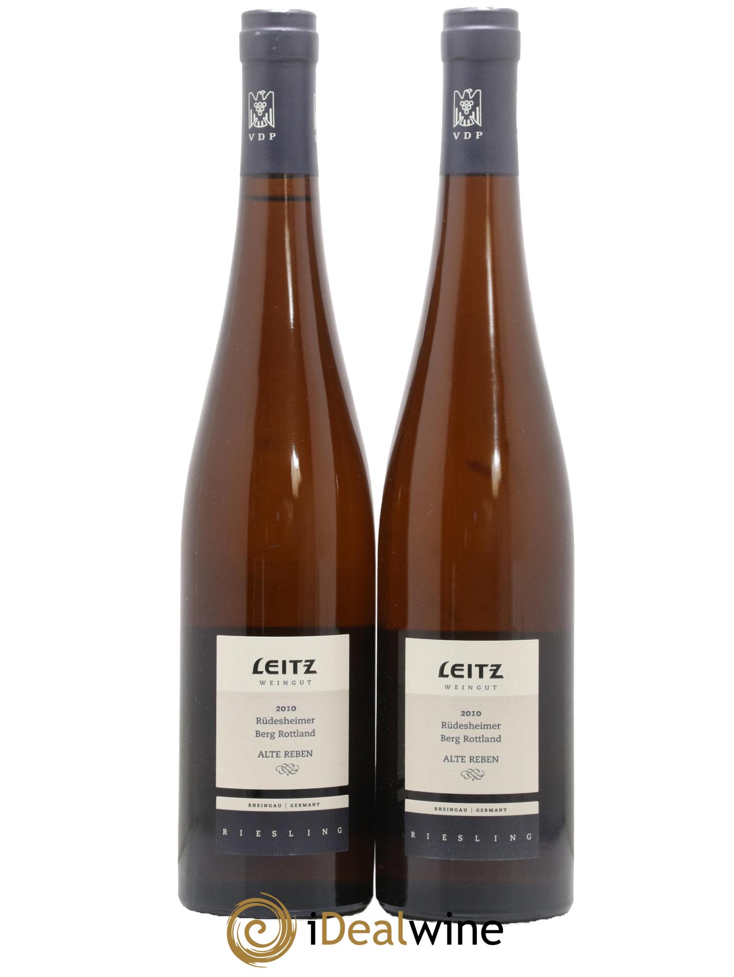 Allemagne Rheingau Rudesheimer Berg Rottland Alte Reben Riesling Trocken Weingut Leitz 2010 - Lotto di 2 bottiglie - 0