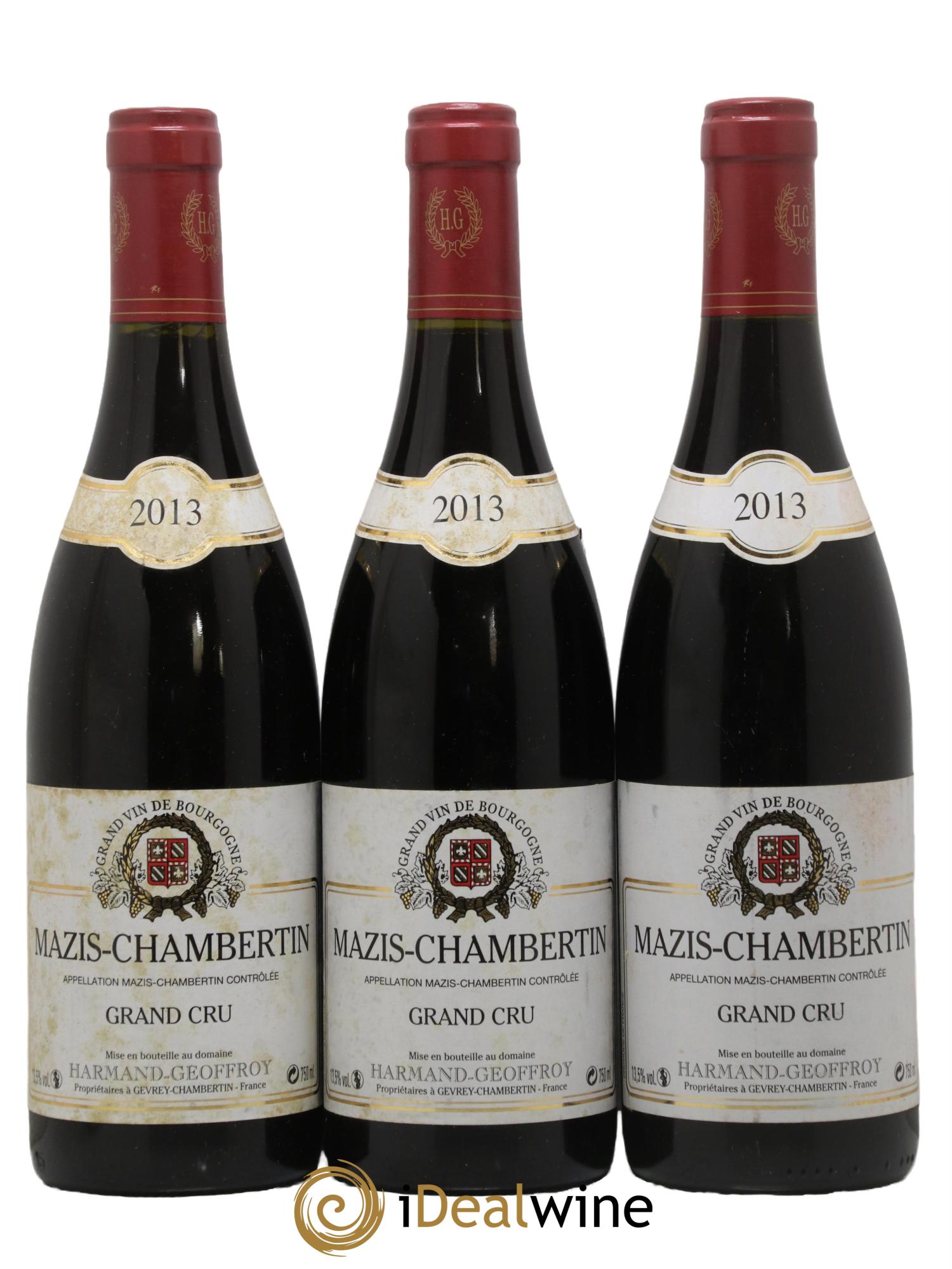 Mazis-Chambertin Grand Cru Harmand-Geoffroy (Domaine) 2013 - Lot de 3 bouteilles - 0