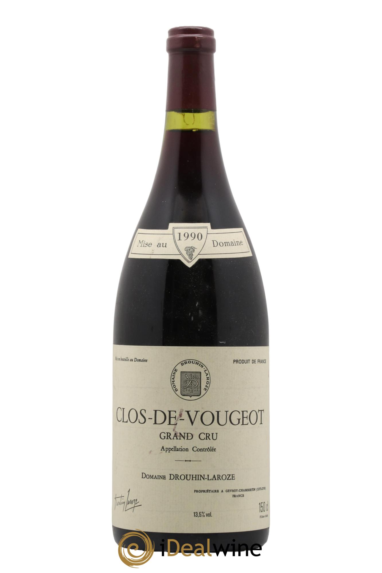 Clos de Vougeot Grand Cru Domaine Drouhin-Laroze 1990 - Lot of 1 magnum - 0