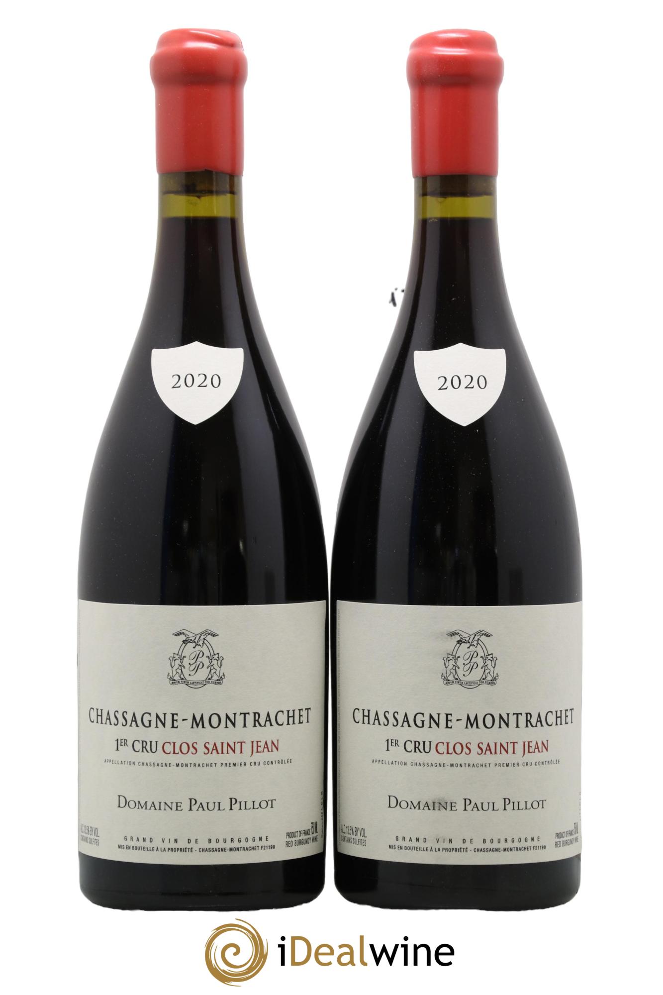 Chassagne-Montrachet 1er Cru Clos Saint-Jean Paul Pillot (Domaine) 2020 - Posten von 2 Flaschen - 0