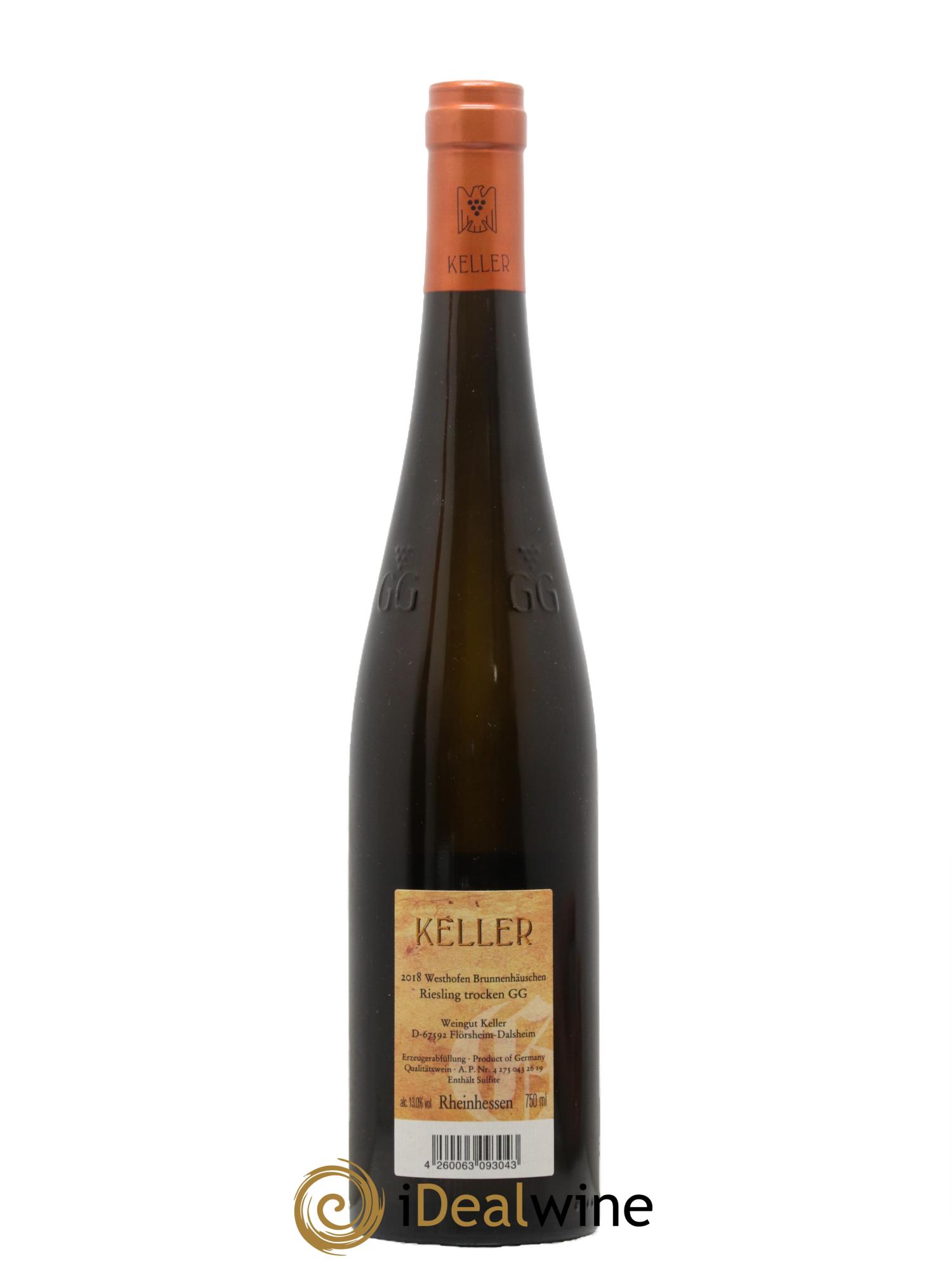 Riesling Trocken  GG Abts Erde Westhofen Brunnenhäuschen  Keller 2018 - Lotto di 1 bottiglia - 1