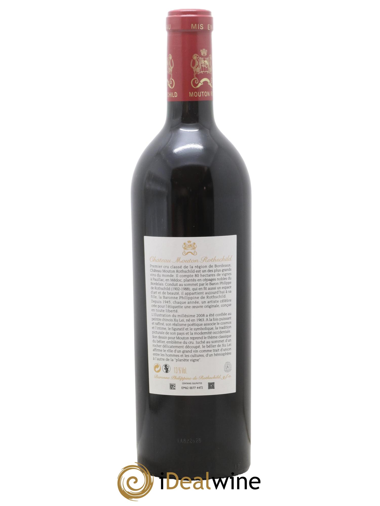 Château Mouton Rothschild 1er Grand Cru Classé 2008 - Posten von 1 Flasche - 1