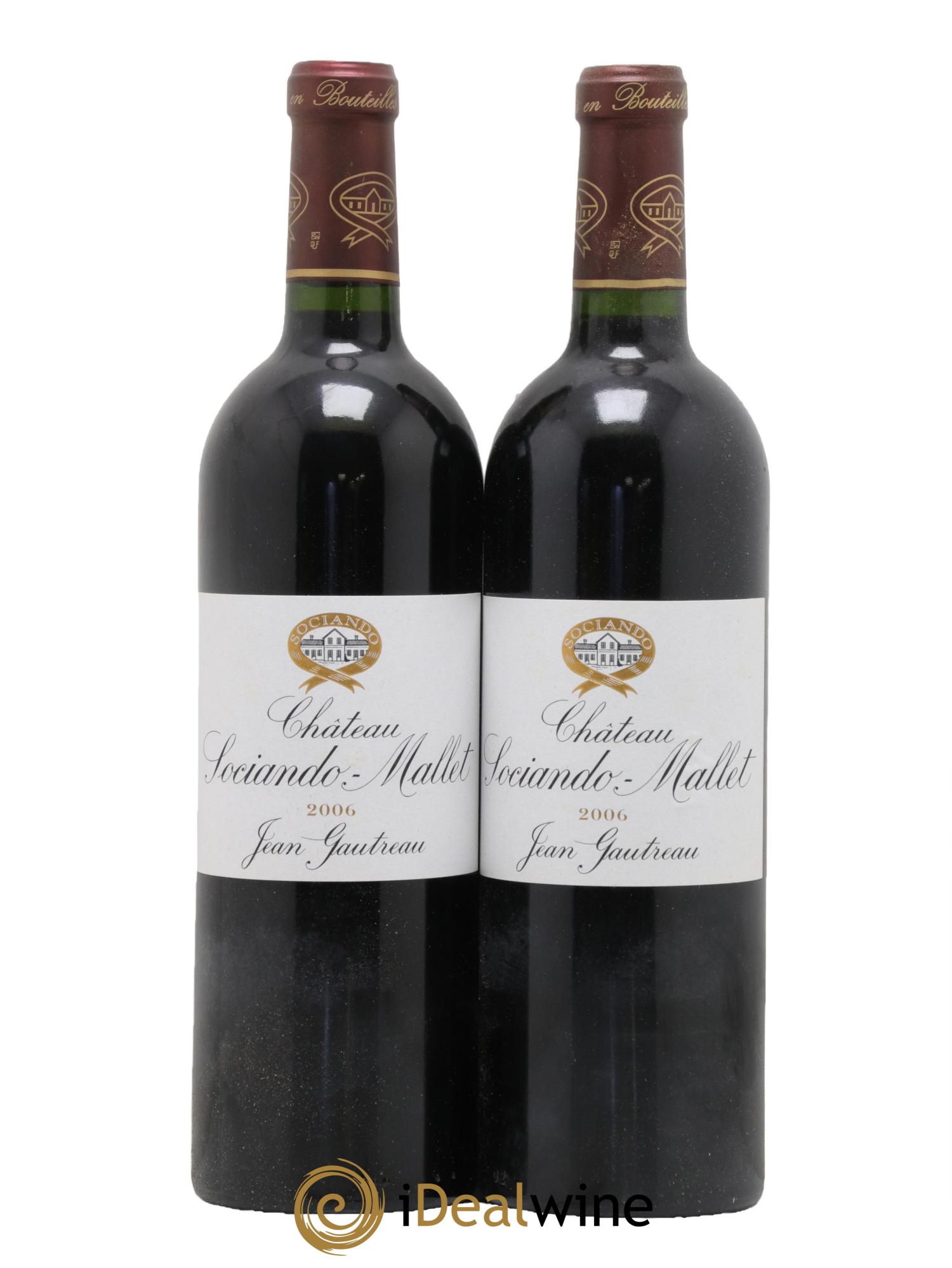 Château Sociando Mallet 2006 - Lot de 2 bouteilles - 0