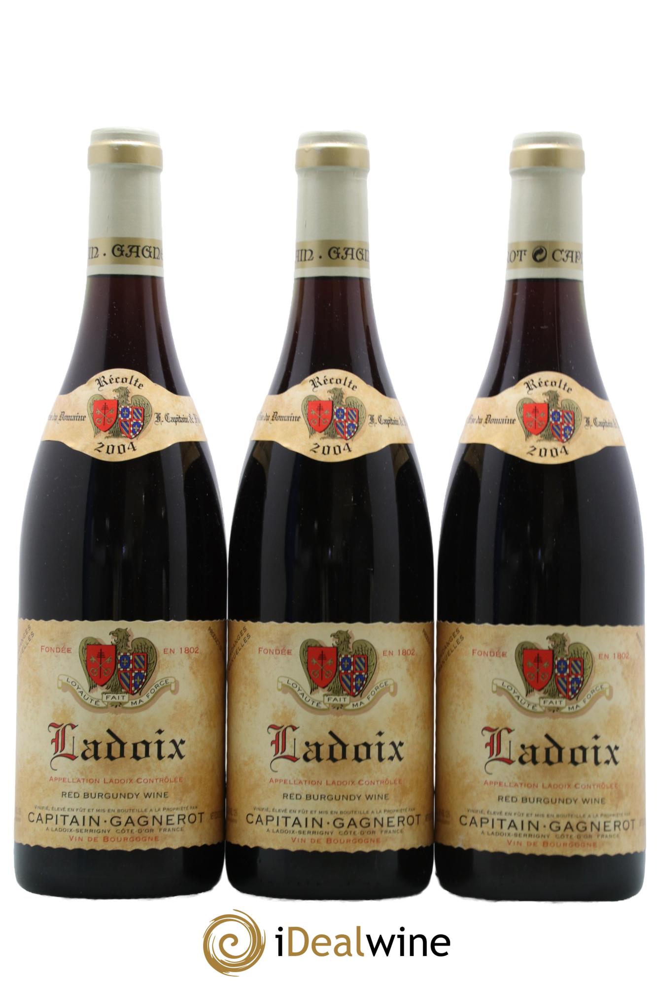 Ladoix Capitain-Gagnerot 2004 - Lot of 3 bottles - 0