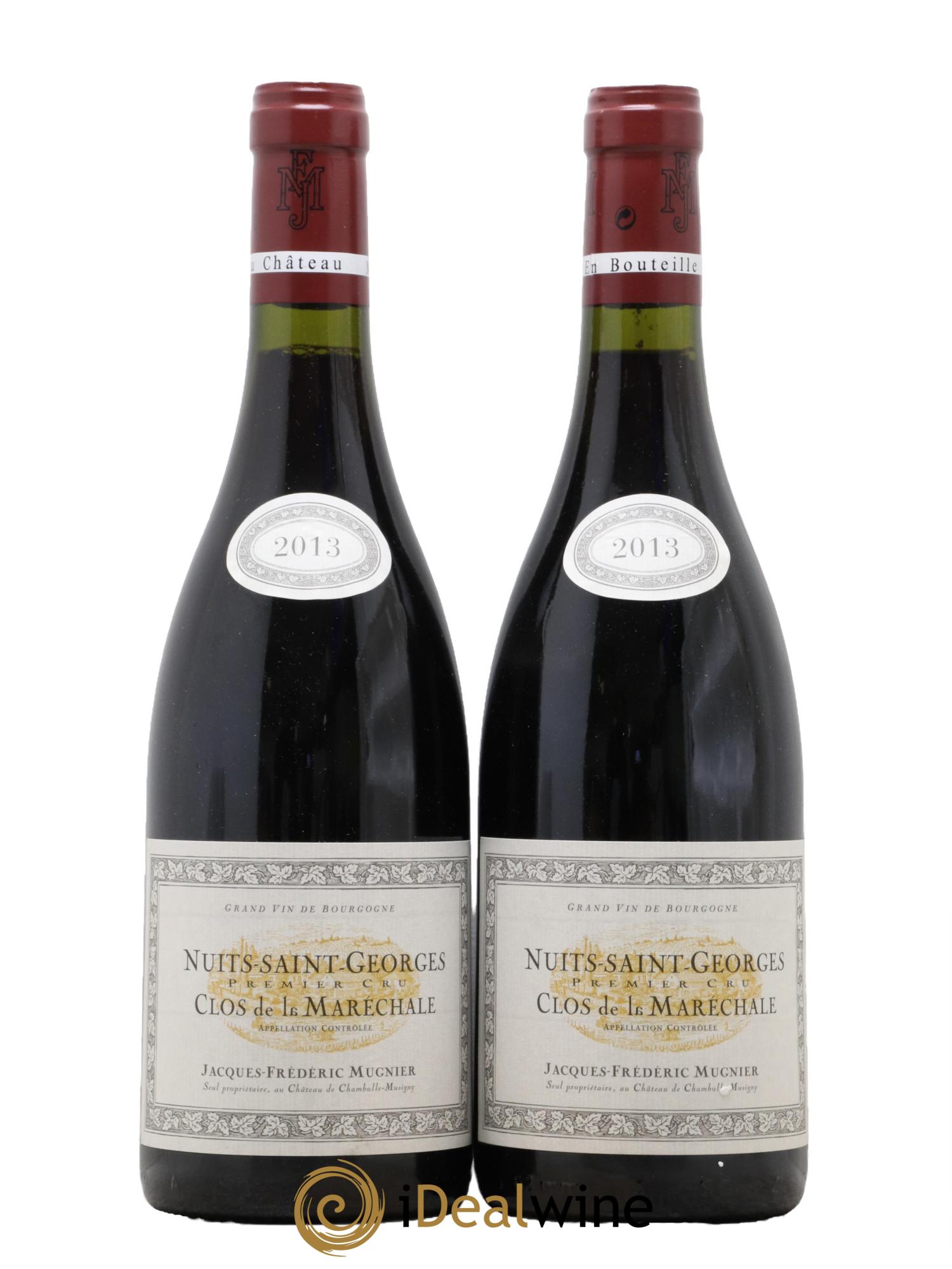 Nuits Saint-Georges 1er Cru Clos de La Maréchale Jacques-Frédéric Mugnier 2013 - Posten von 2 Flaschen - 0