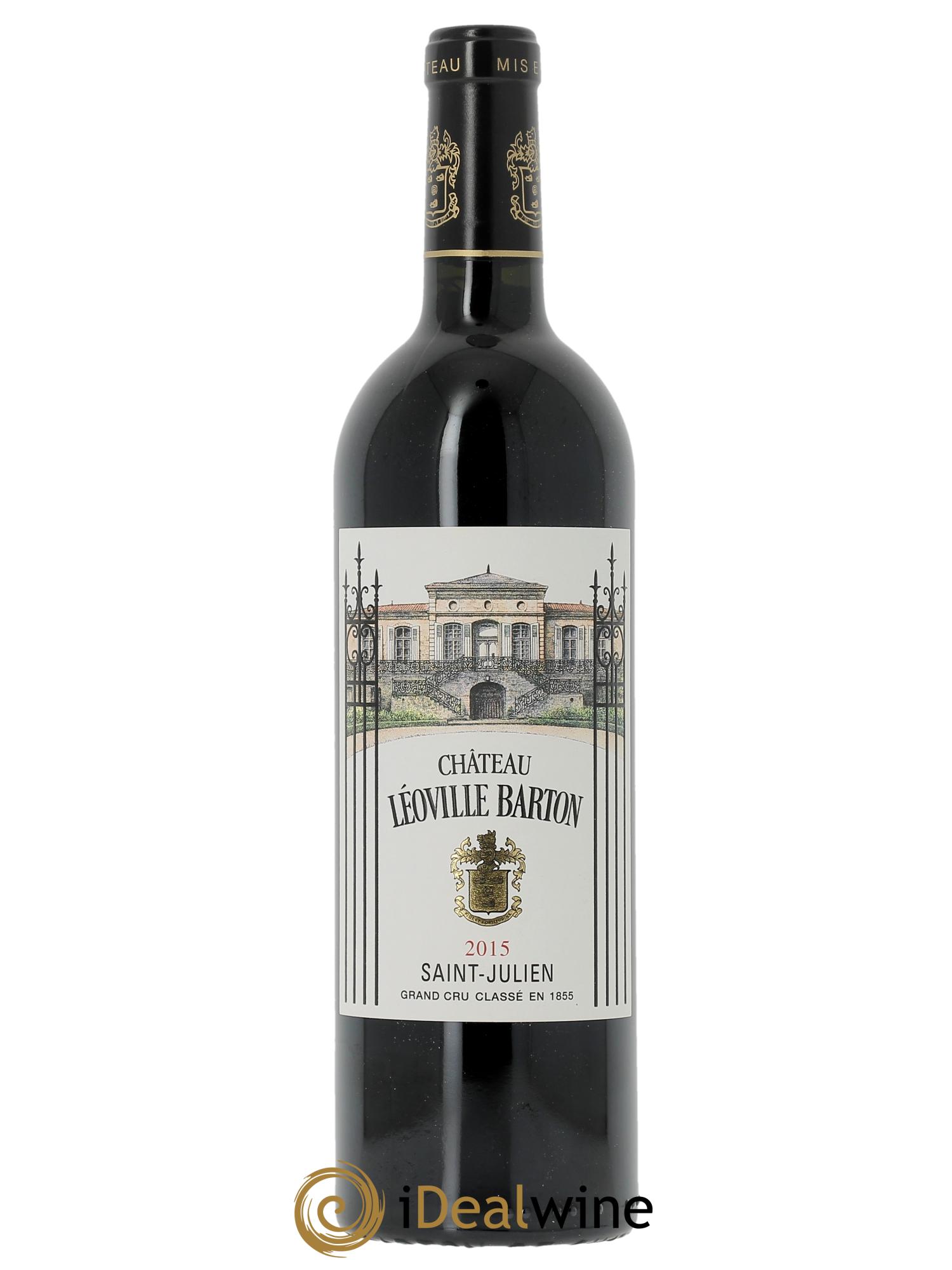 Château Léoville Barton 2ème Grand Cru Classé (Original-holzkiste ab 3 bts) 2015 - Posten von 1 Flasche - 0