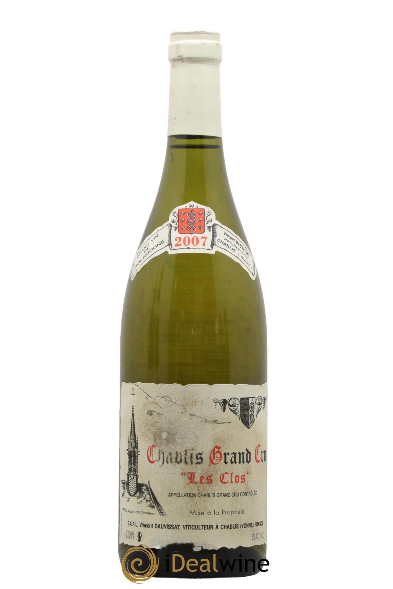 Chablis Grand Cru Les Clos Vincent Dauvissat (Domaine) 2007 - Lot de 1 bouteille - 0