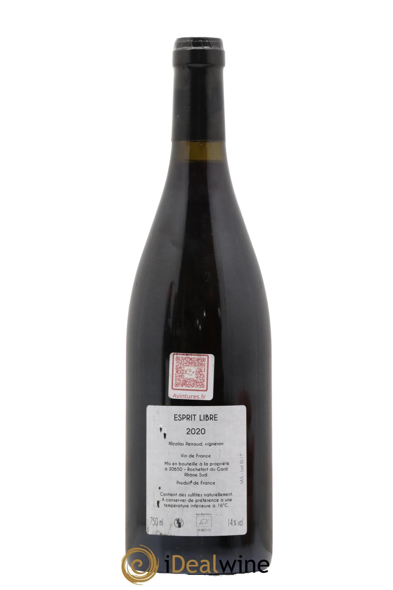 Vin de France Esprit Libre Clos des Grillons 2020 - Lotto di 1 bottiglia - 1