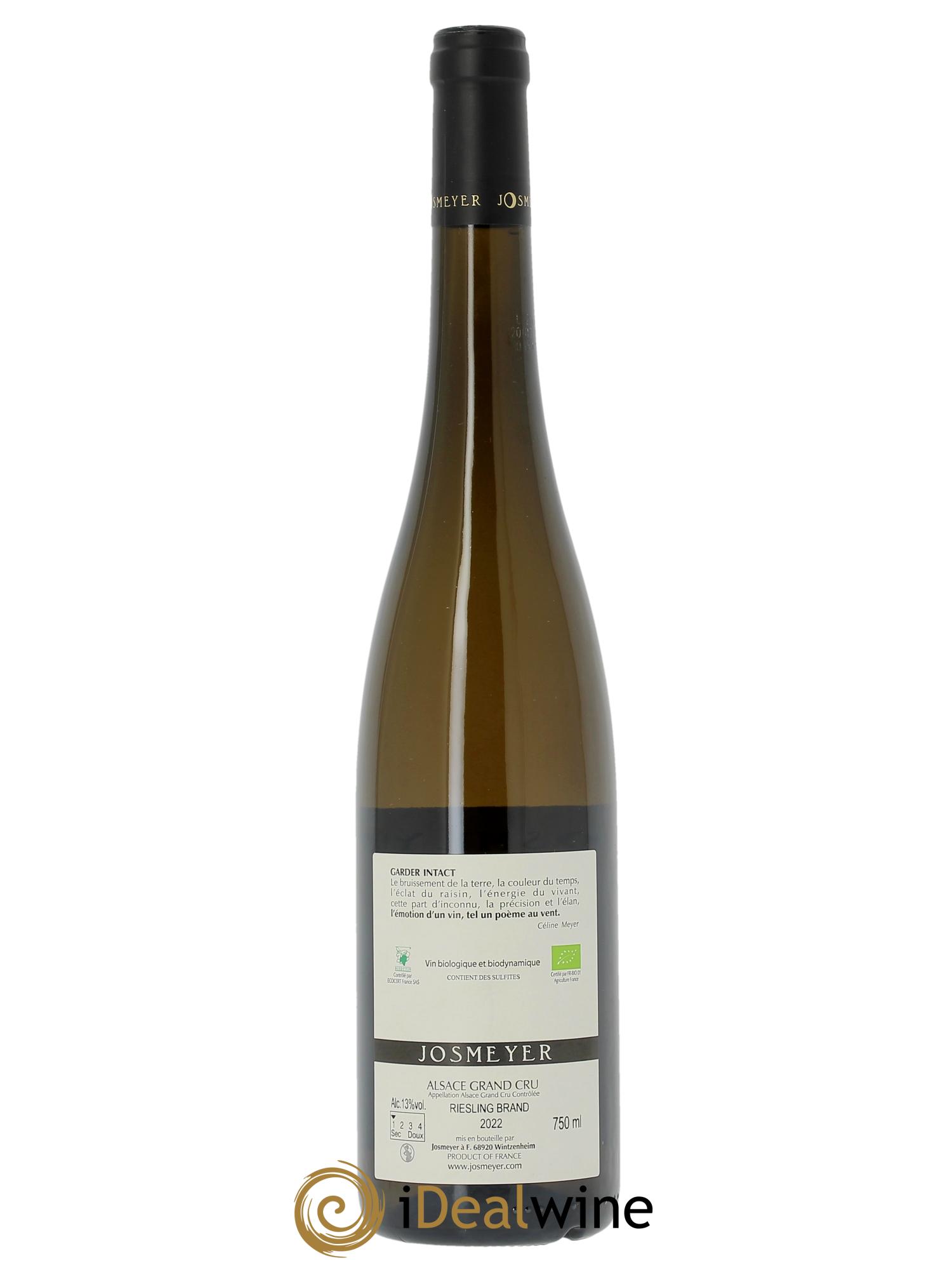 Alsace Riesling Grand Cru Brand Josmeyer (Domaine)  2022 - Lotto di 1 bottiglia - 1