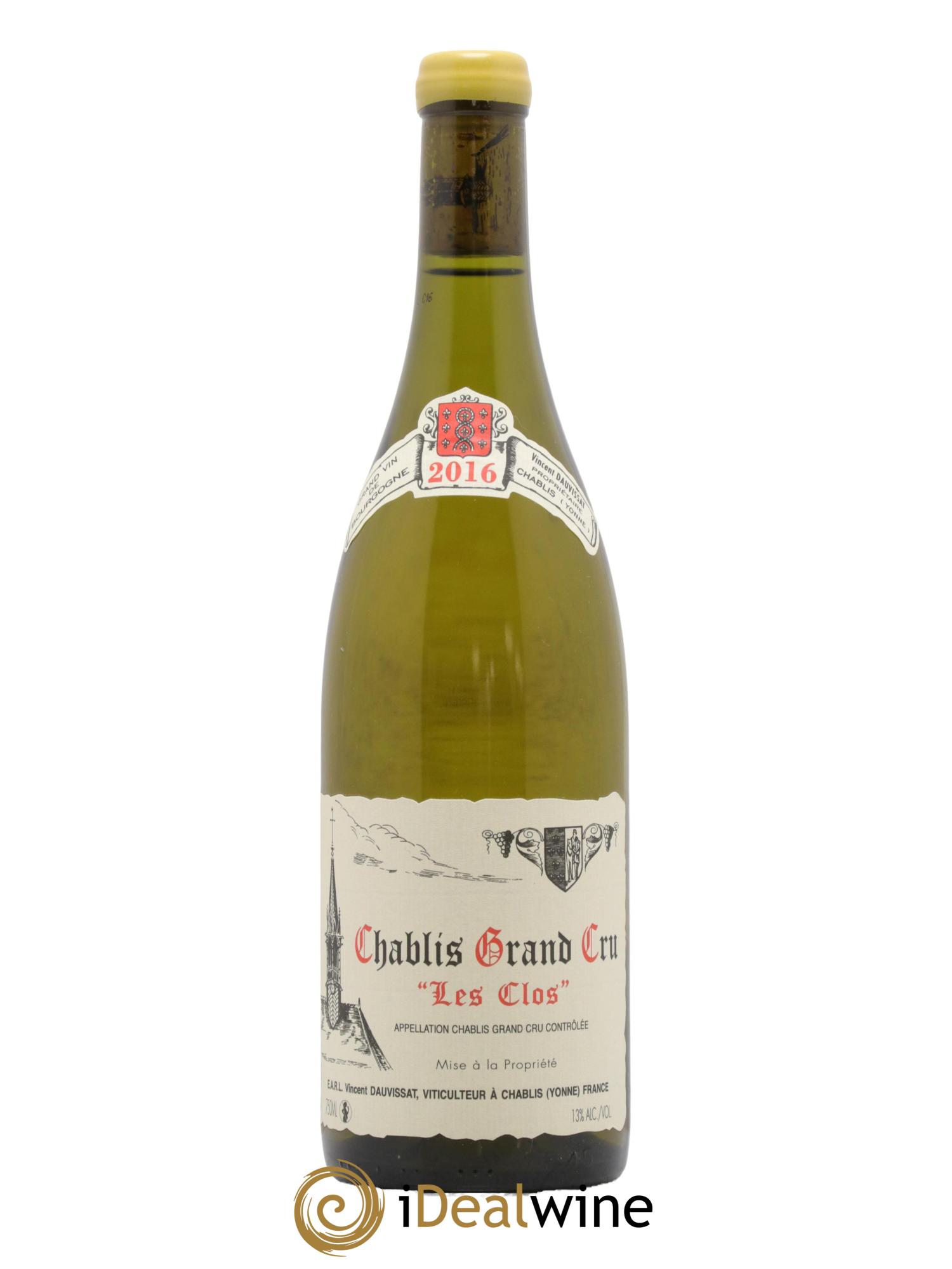 Chablis Grand Cru Les Clos Vincent Dauvissat (Domaine) 2016 - Lot of 1 bottle - 0