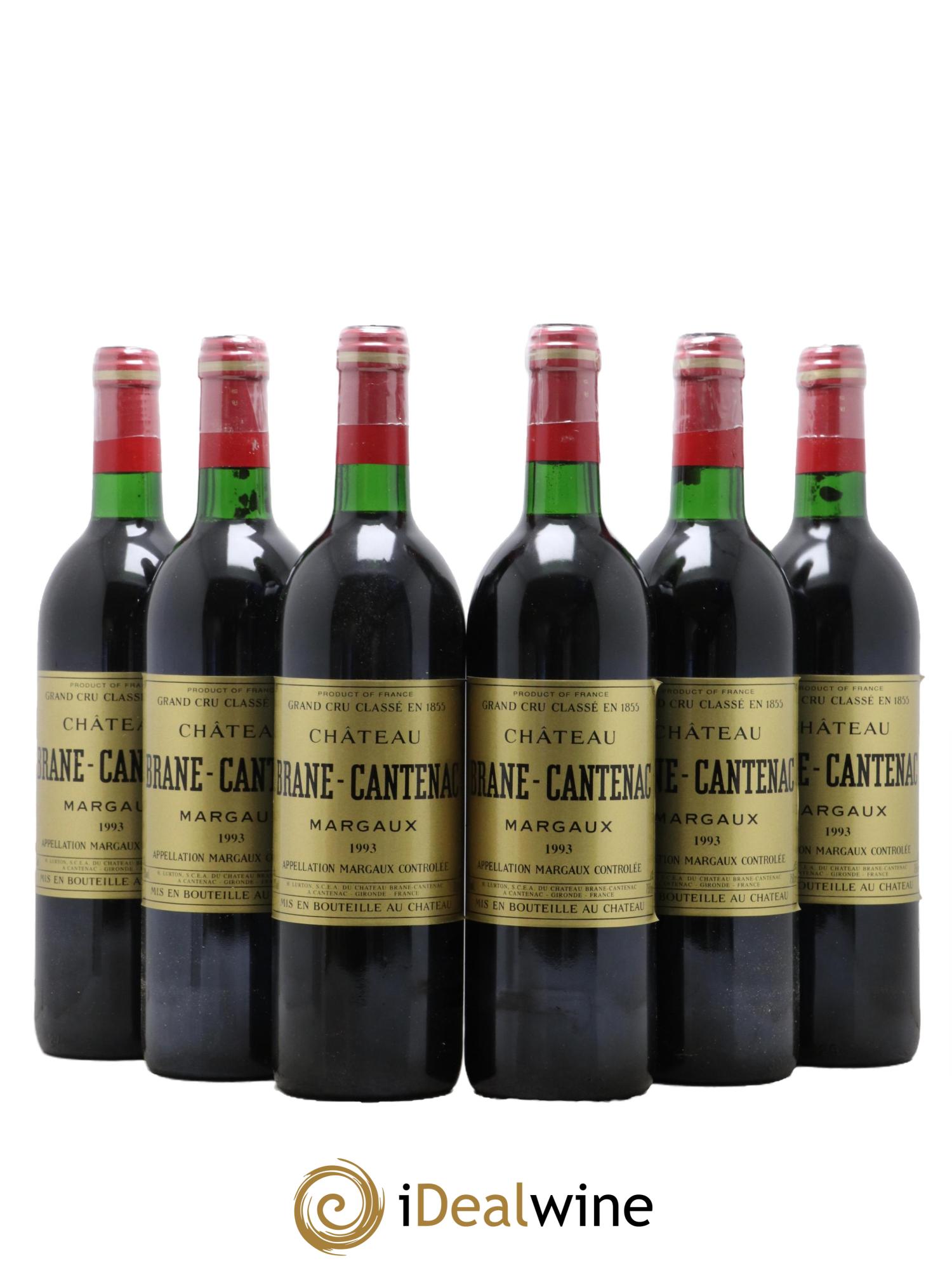 Château Brane Cantenac 2ème Grand Cru Classé 1993 - Lot de 6 bouteilles - 0