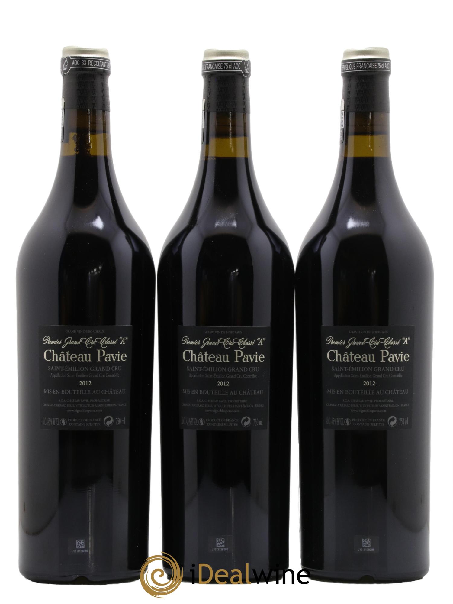 Château Pavie 1er Grand Cru Classé A 2012 - Lot de 3 bouteilles - 1