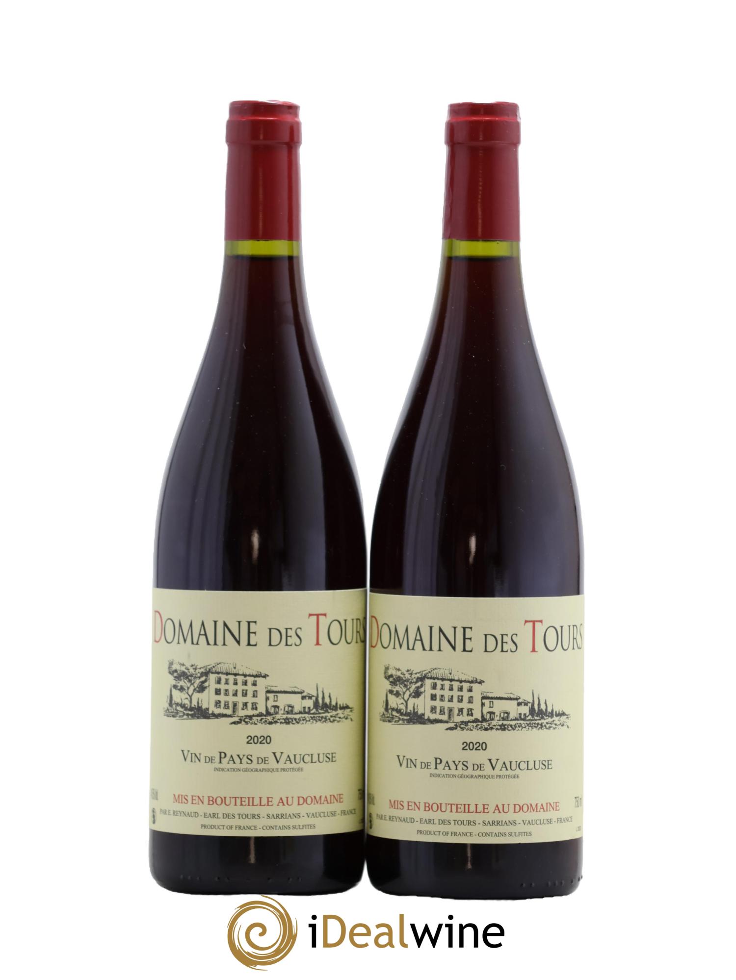 IGP Vaucluse (Vin de Pays de Vaucluse) Domaine des Tours Emmanuel Reynaud 2020 - Posten von 2 Flaschen - 0