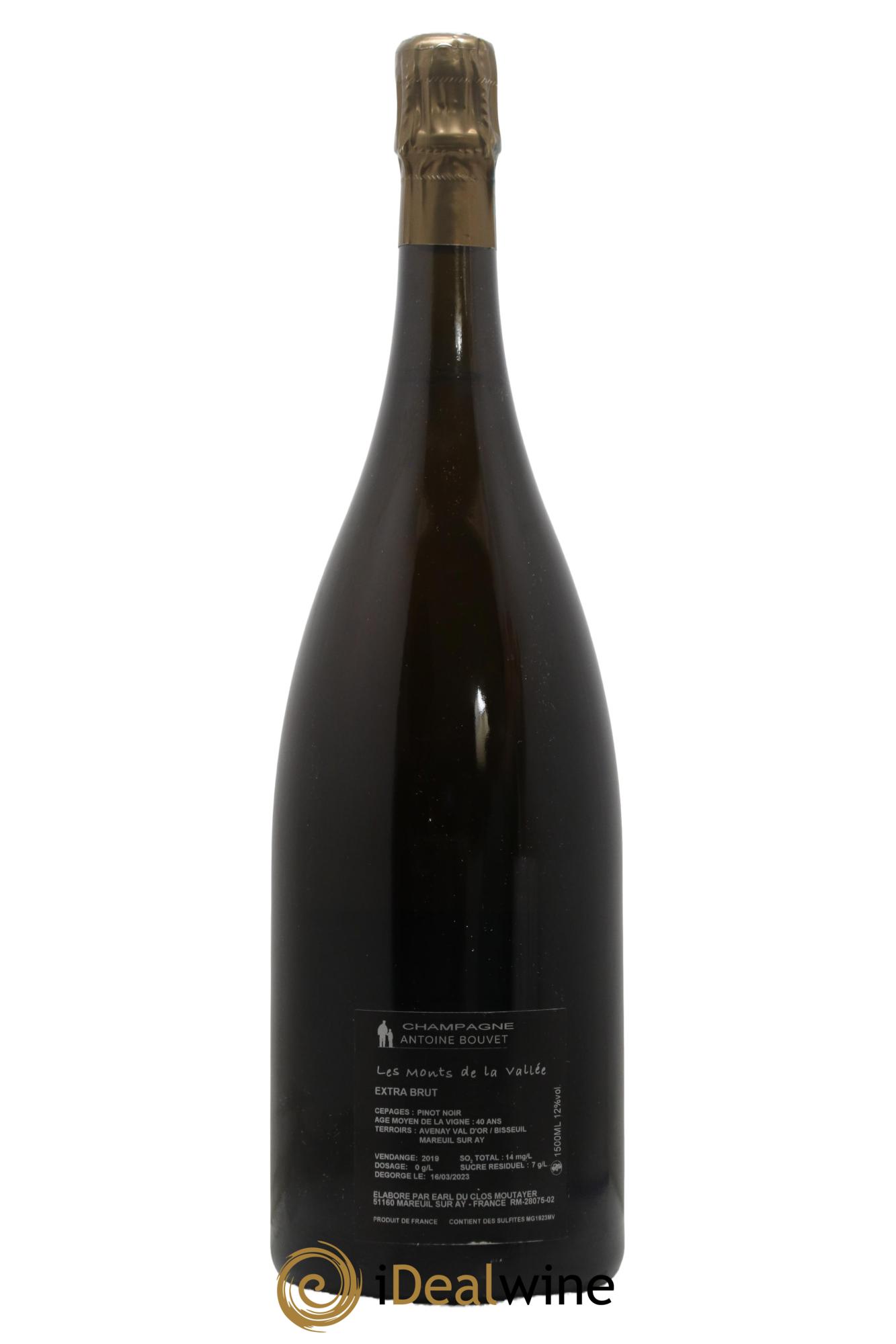 Les Monts de la Vallée Blanc de Noirs Brut Antoine Bouvet  2019 - Lotto di 1 magnum - 1