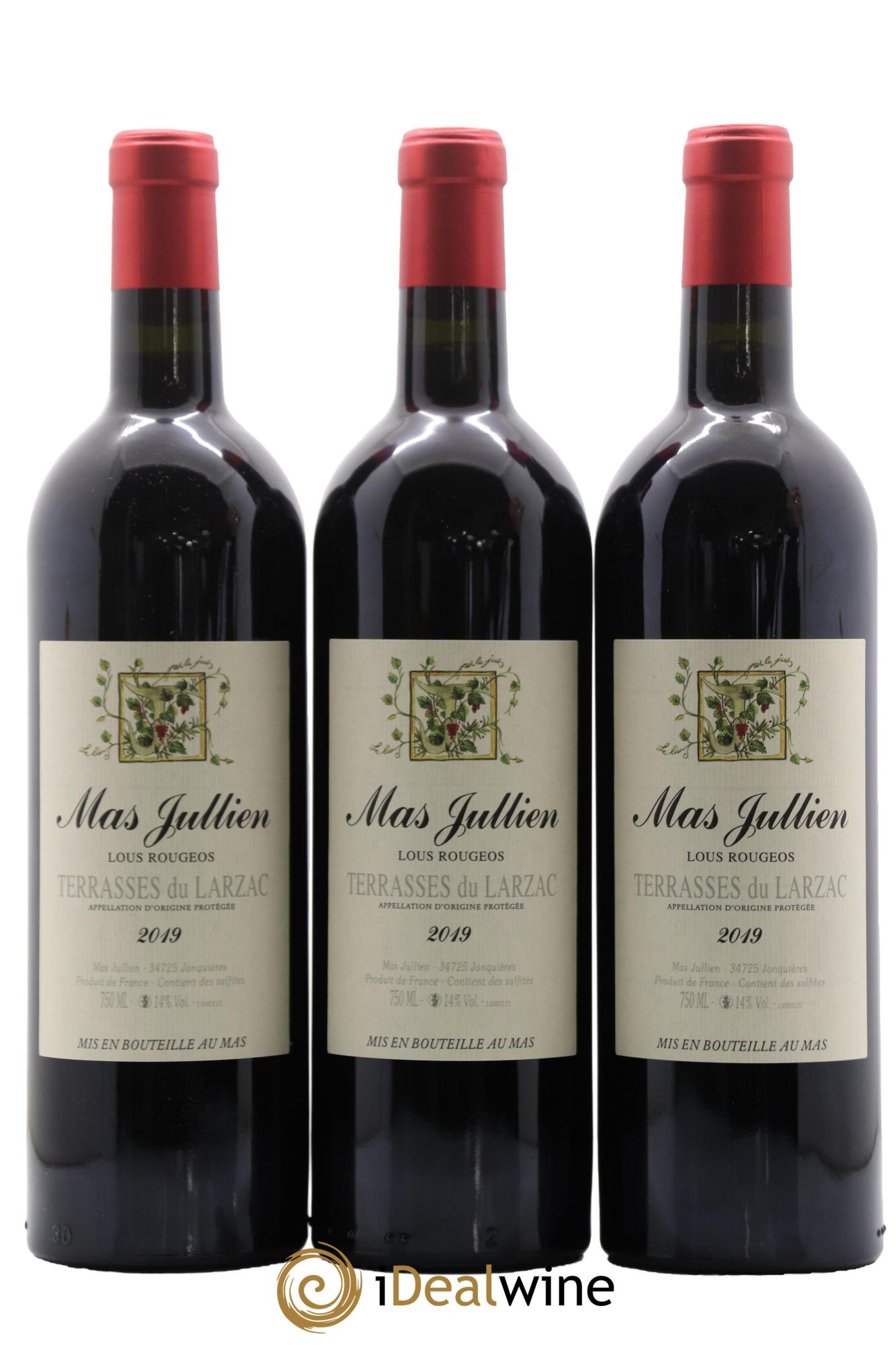 Terrasses du Larzac Mas Jullien Lous Rougeos Olivier Jullien 2019 - Lot of 3 bottles - 0