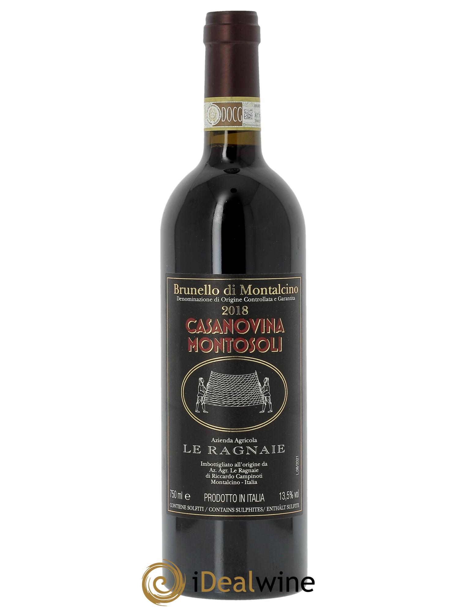 Brunello di Montalcino DOCG Le Ragnaie Casanovina Montosoli  2018 - Lot de 1 bouteille - 0