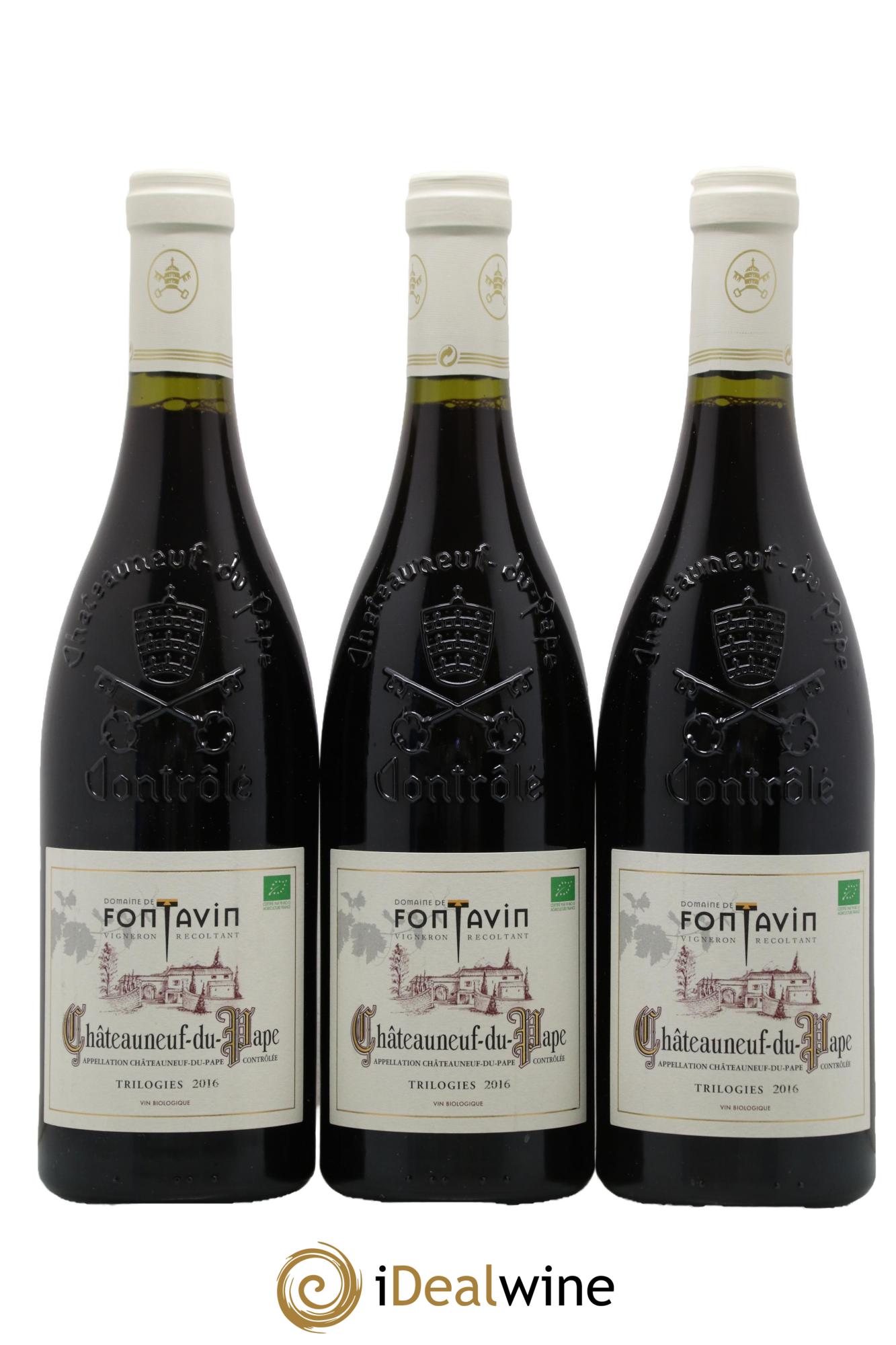 Châteauneuf-du-Pape Trilogies Fontavin 2016 - Lot de 3 bouteilles - 0