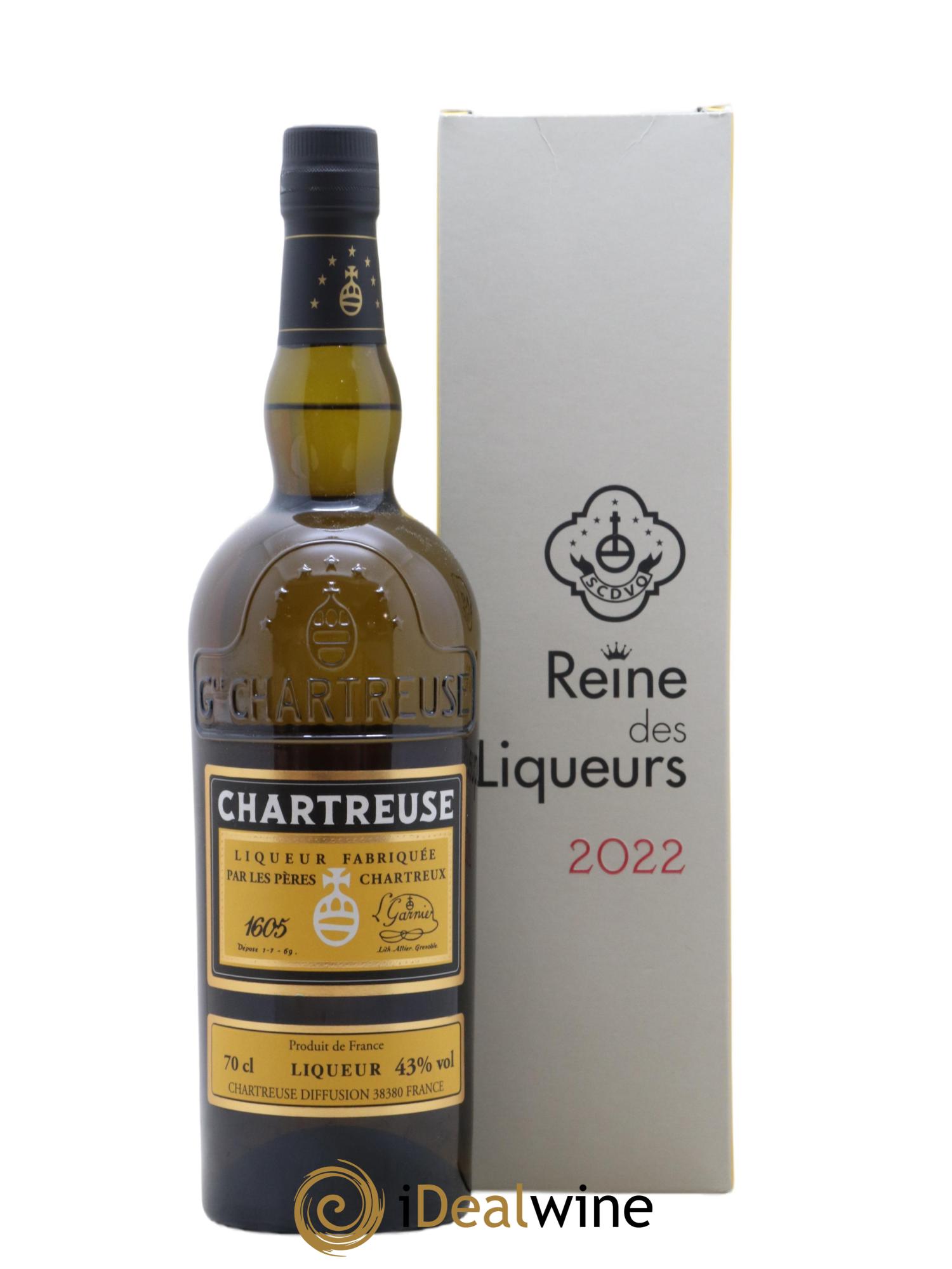 Chartreuse Of. Jaune - Reine des Liqueurs Mise 2022 - 2400 bouteilles - Posten von 1 Flasche - 0